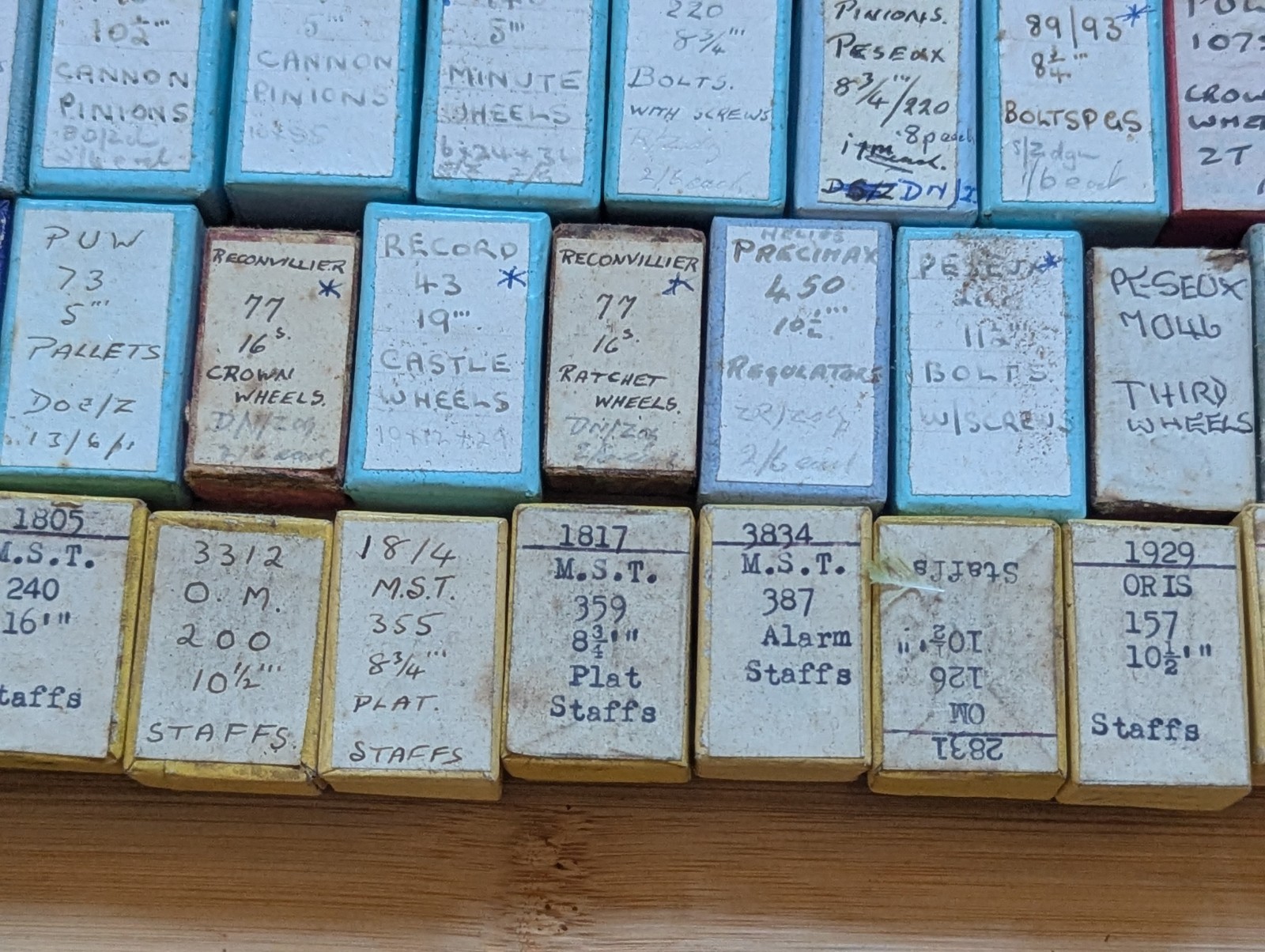 Watch Parts, New Old Stock in Boxes, Various Makes / Cals, Peseux, PUW etc #R609