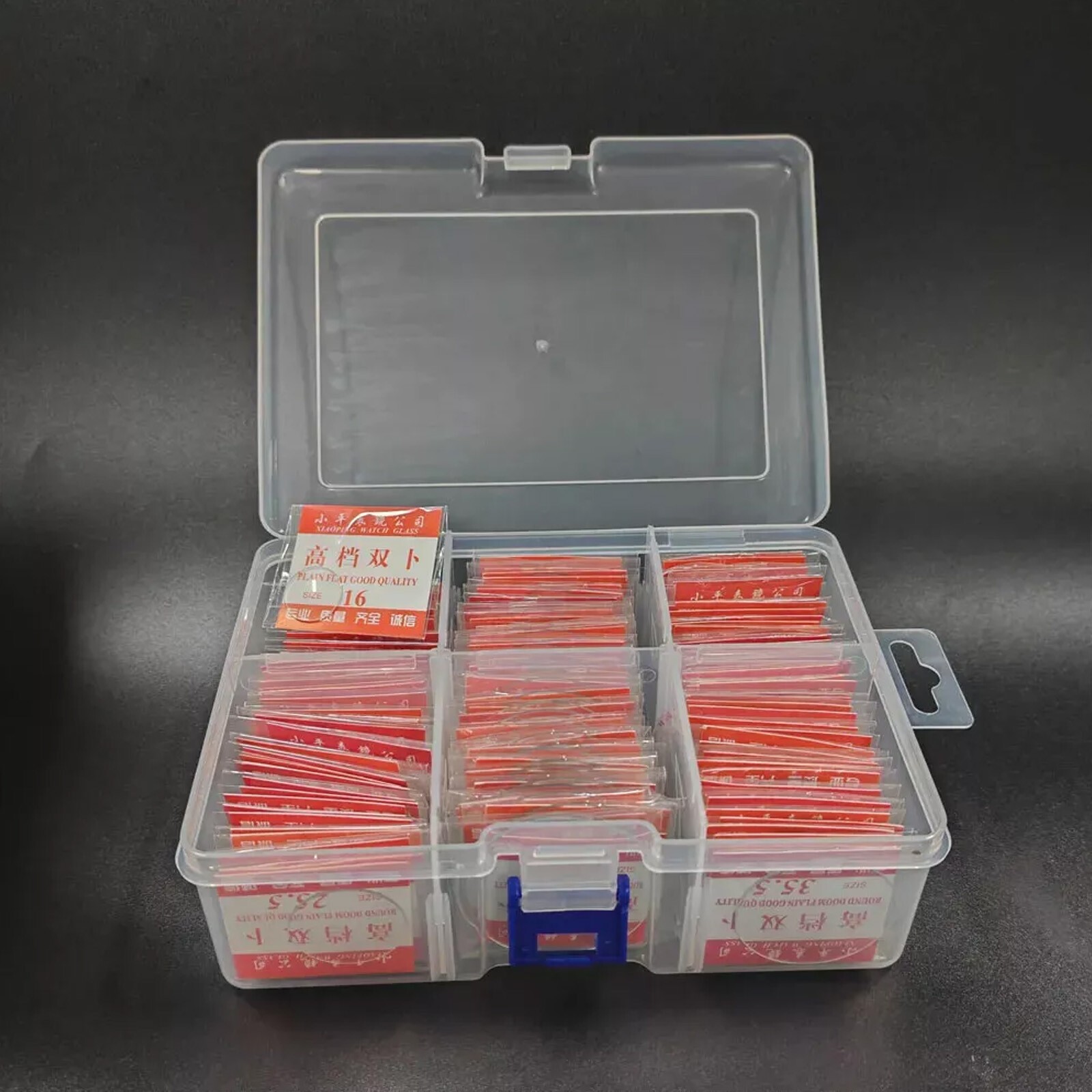 118pcs/lot Assort Size 16mm~45mm Flat Double Mineral Watch Glass.