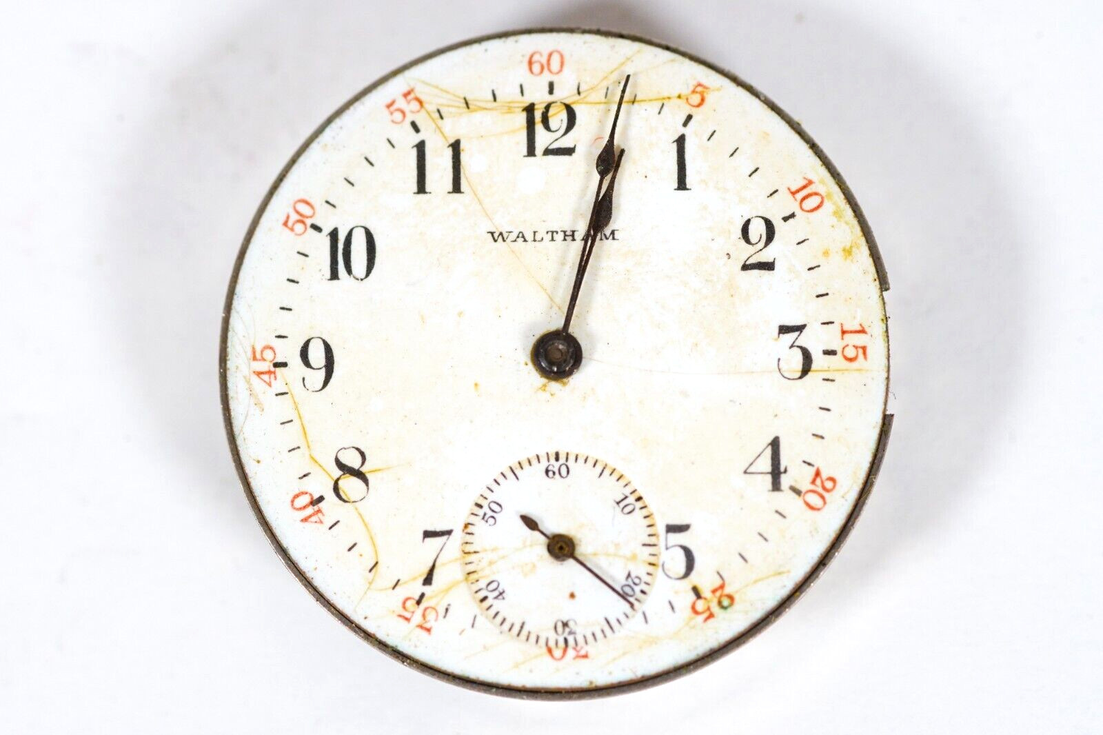 Waltham Pocket Watch Model 1891 Seaside 7 Jewels Movement & Dial