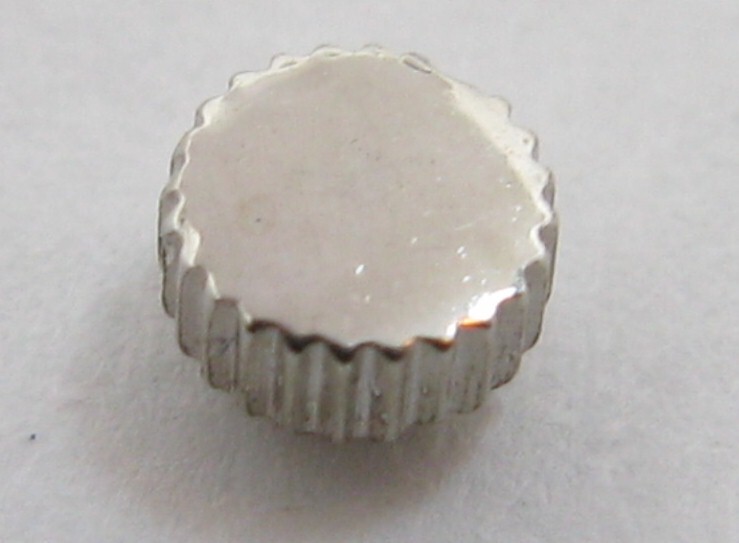 small dustproof white gold plated watch part Crown 3.2 millimeters x1 * TAP 11 *