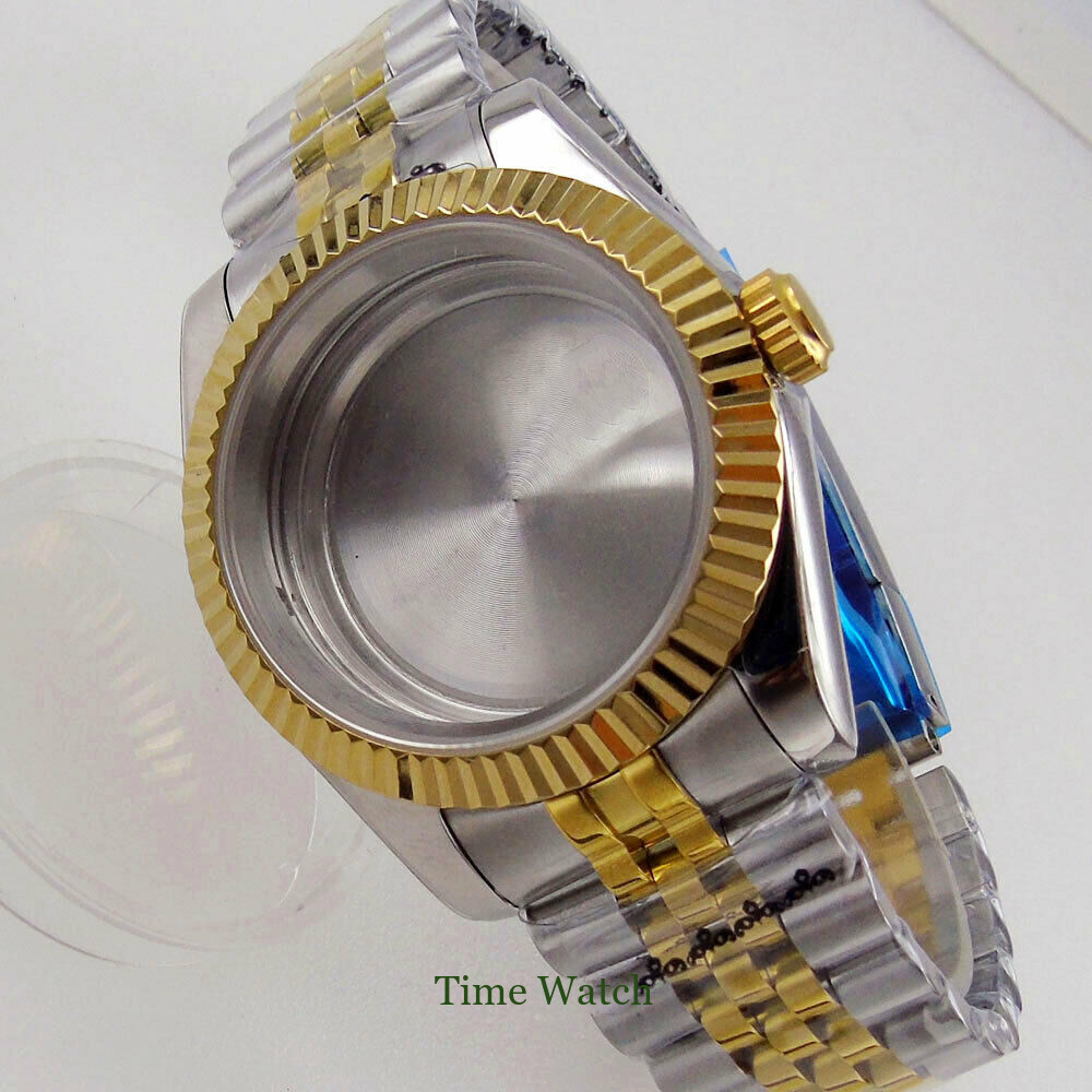 39/36mm Gold Watch Case Fit NH35 Miyota8215 DG2813 ETA2824 PT5000 Sapphire Glass