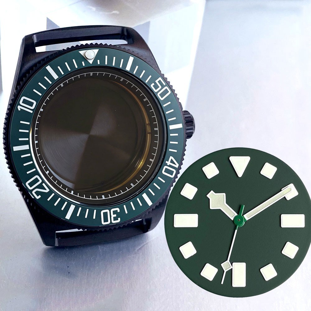 20ATM Dive Titanium 42mm Sapphire Watch Case 29mm Dial Luminous Fit NH35 ETA2824