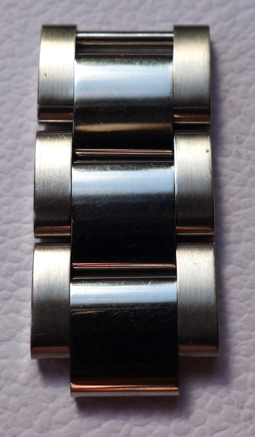 ROLEX SPARE LINKS X 3 LATEST SOLID TYPE 15.3 mm SUBMARINER ETC – CAN SPLIT