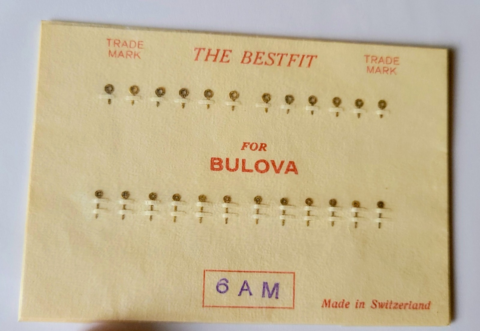 BESTFIT FOR BULOVA WATCH HANDS 6 AM WATCHMAKER REPLACEMENT PARTS WRISTWATCH FULL