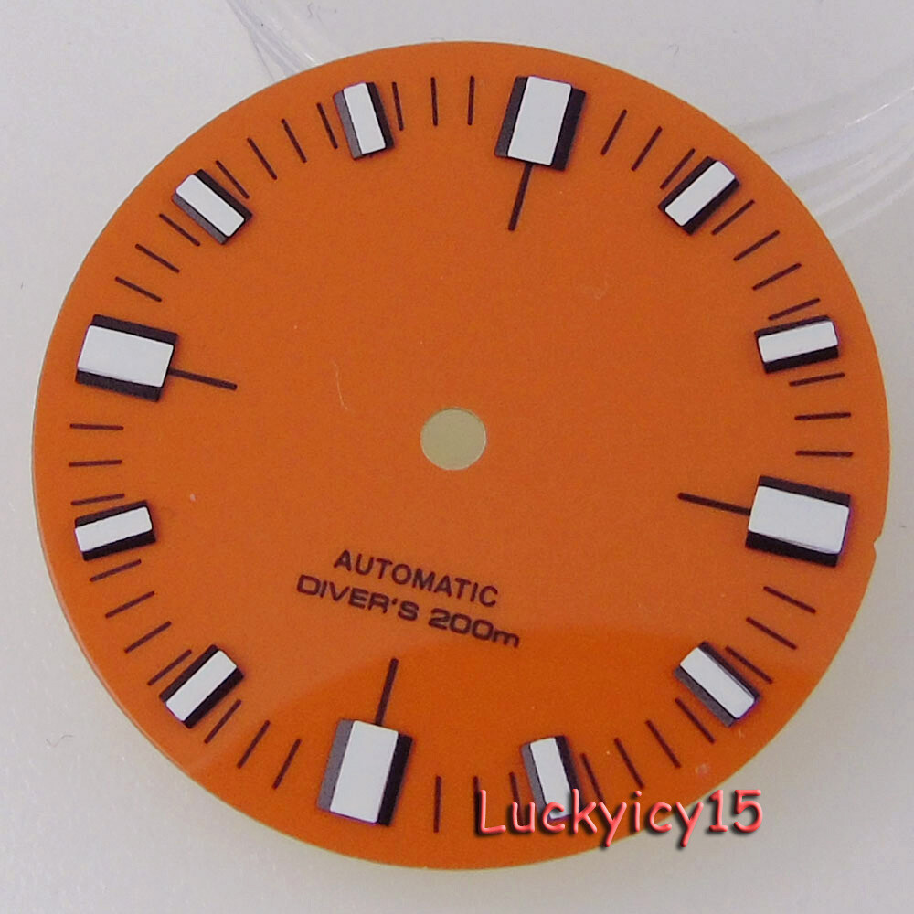 Tandorio 28.5mm Orange Blue Watch Dial Fit NH36 NH36A Automatic Watch Parts Men
