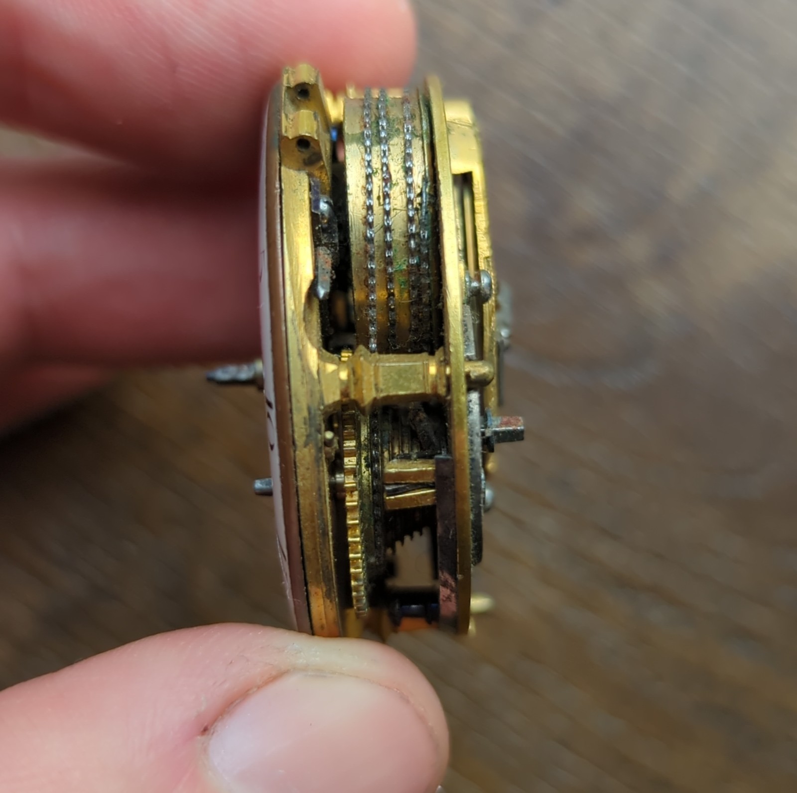 Le Roy Paris Verge Pocket Watch Movement Ticking, To Restore 18th Century (AT41)