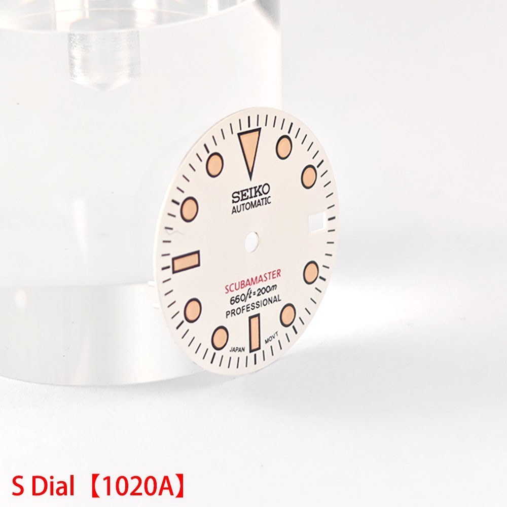 For Seiko 28.5mm Watch Dial Green Luminous Fit NH35 NH36 Movement AUTOMATIC