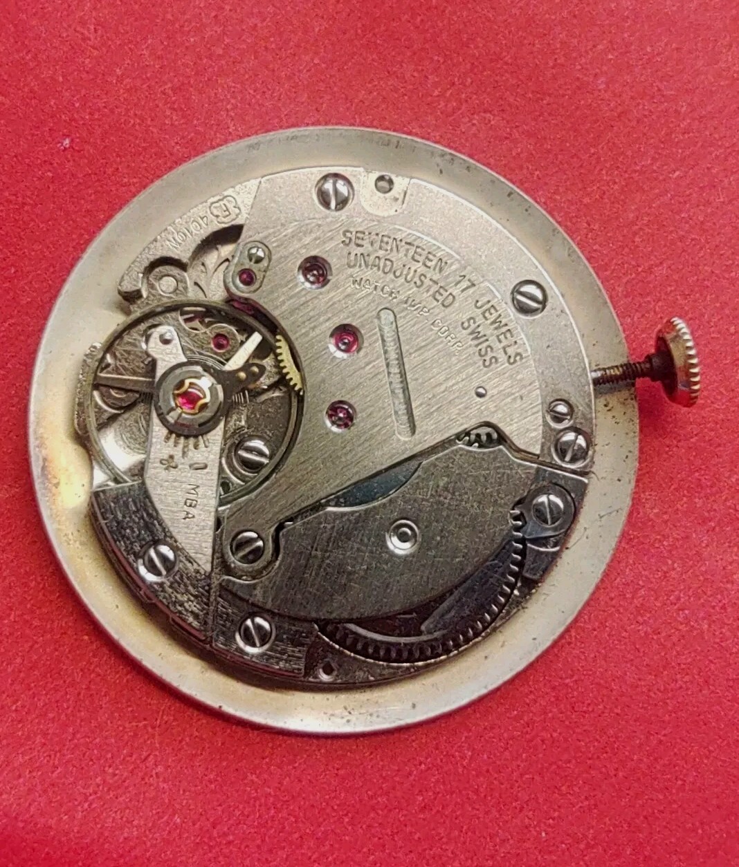 Vintage Felsa 4010N 17J Movement, Round Germinal Dial & Hands. Sets, Runs 48Hrs