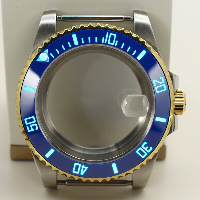 Luxury Men 40mm Diver Watch Case Luminous Ceramic Bezel For nh35/36 2824Movement
