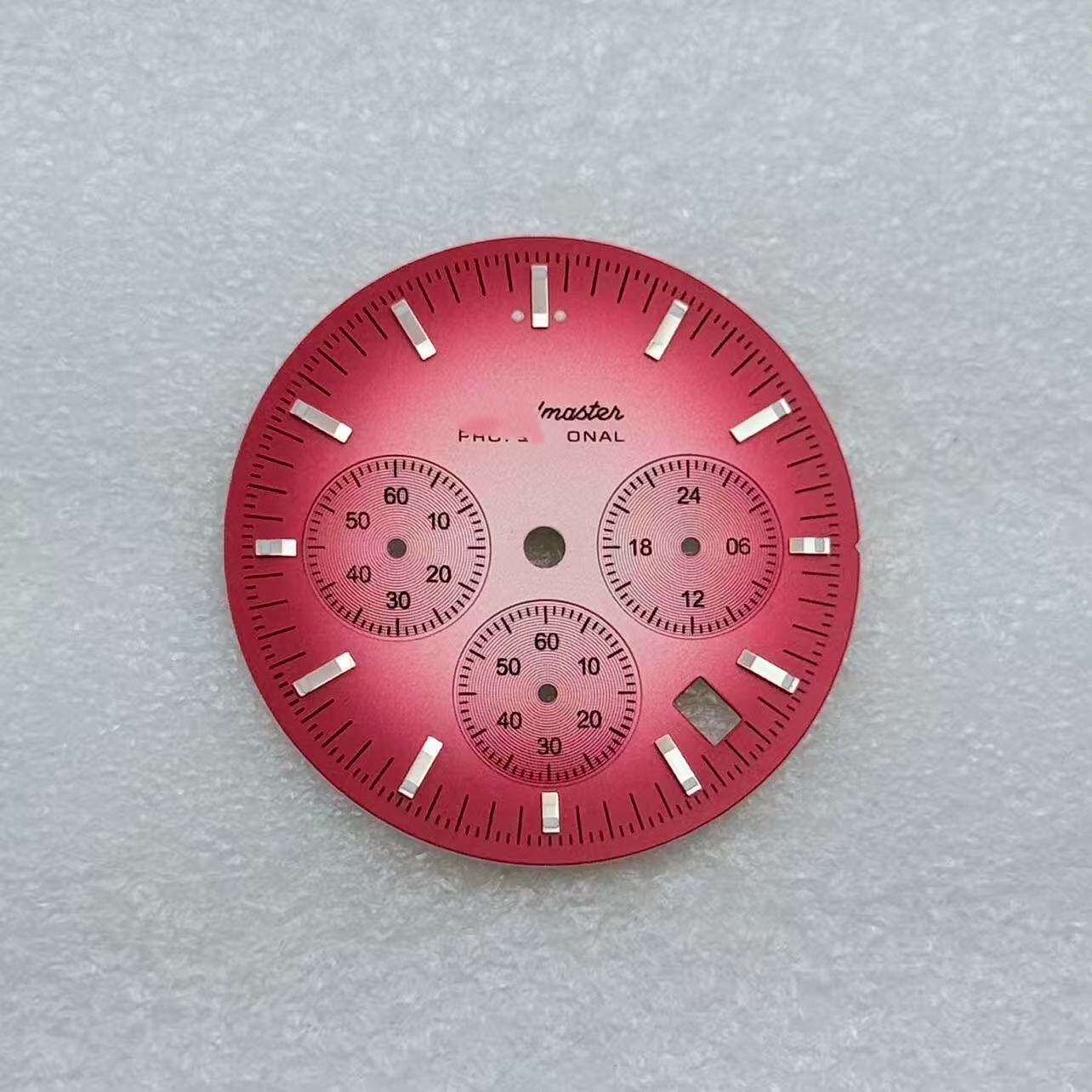 32.5mm Gradient Color Watch Dial Green Lume For VK63 Movement Watch Accessories