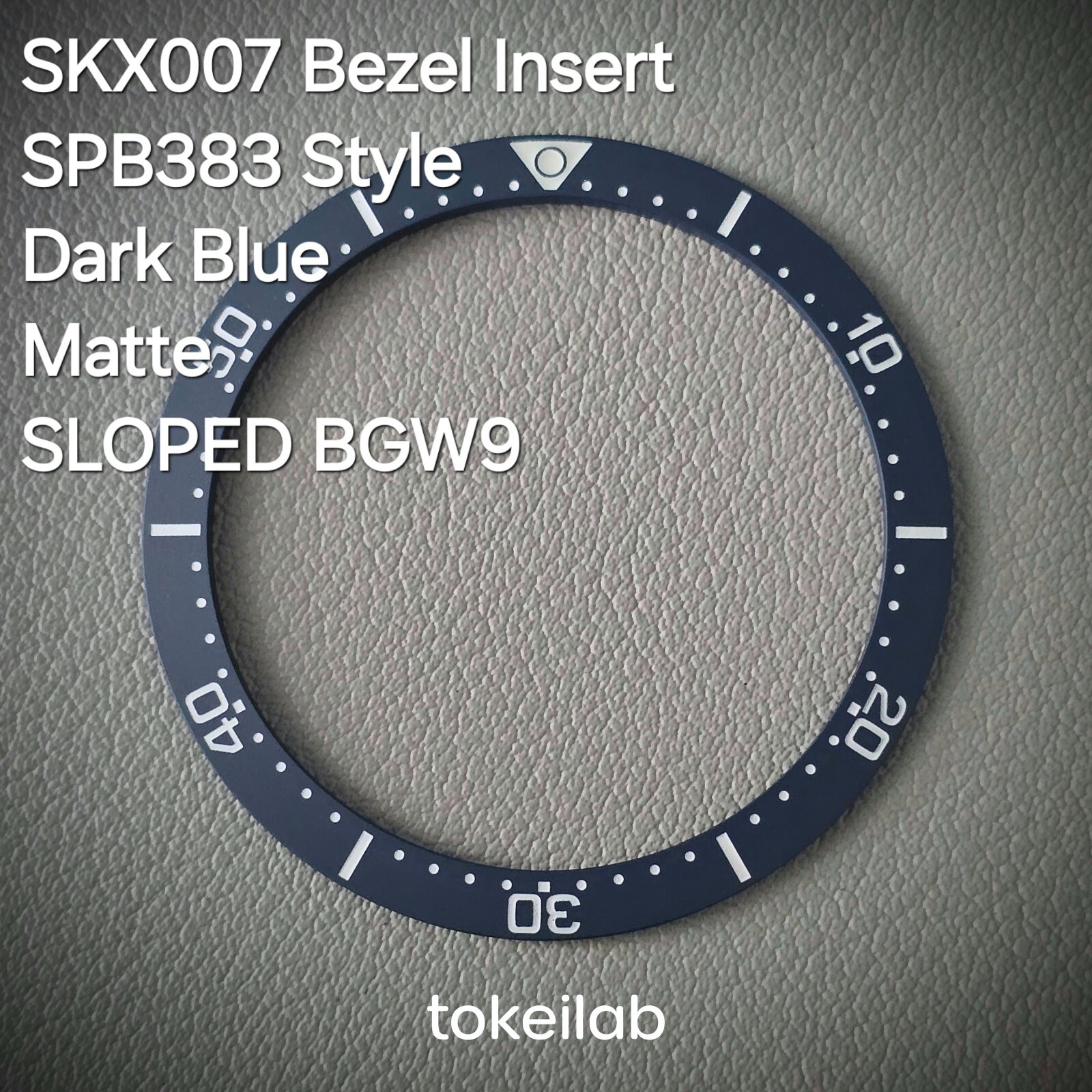 Bezel Insert SKX007 Ceramic BGW9 (SPB383 style) / Sloped / Dark Blue Matte