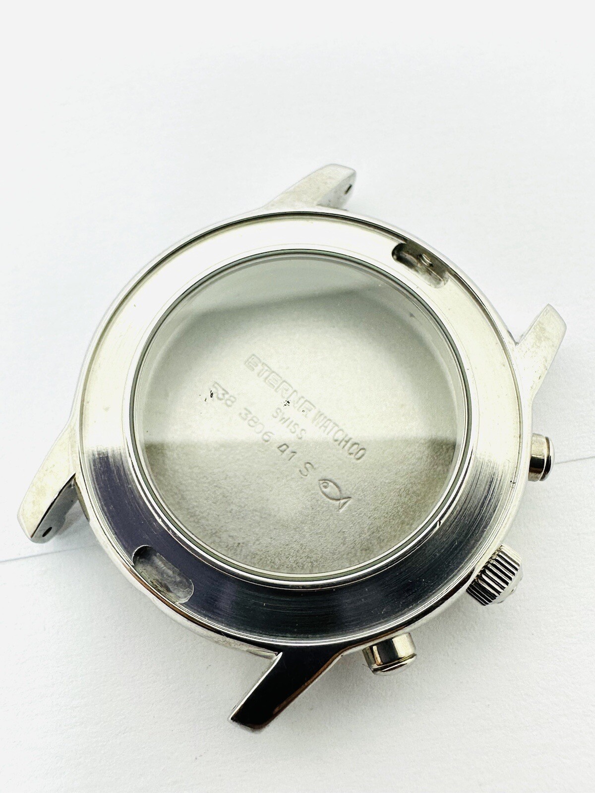 Eterna Galaxis Chronograph 33mm Case 538 3806 41 SS 3806.41 Without Bezel NOS