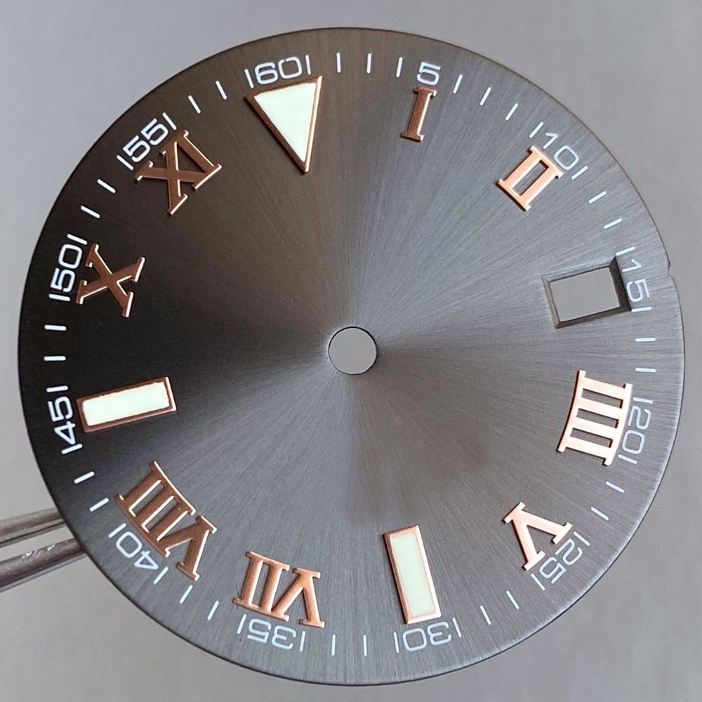 29mm Retro Watch Dial Date Roman Marks Fit NH35 Miyota8215 DG2813 ETA2824 PT5000