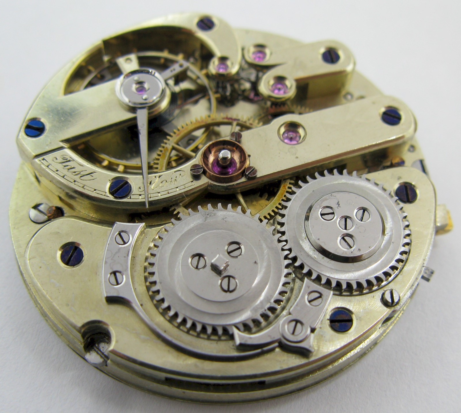 Quality wolf teeth 17 jewels Watch Movement for parts HC & lever set OD 34.1 mm