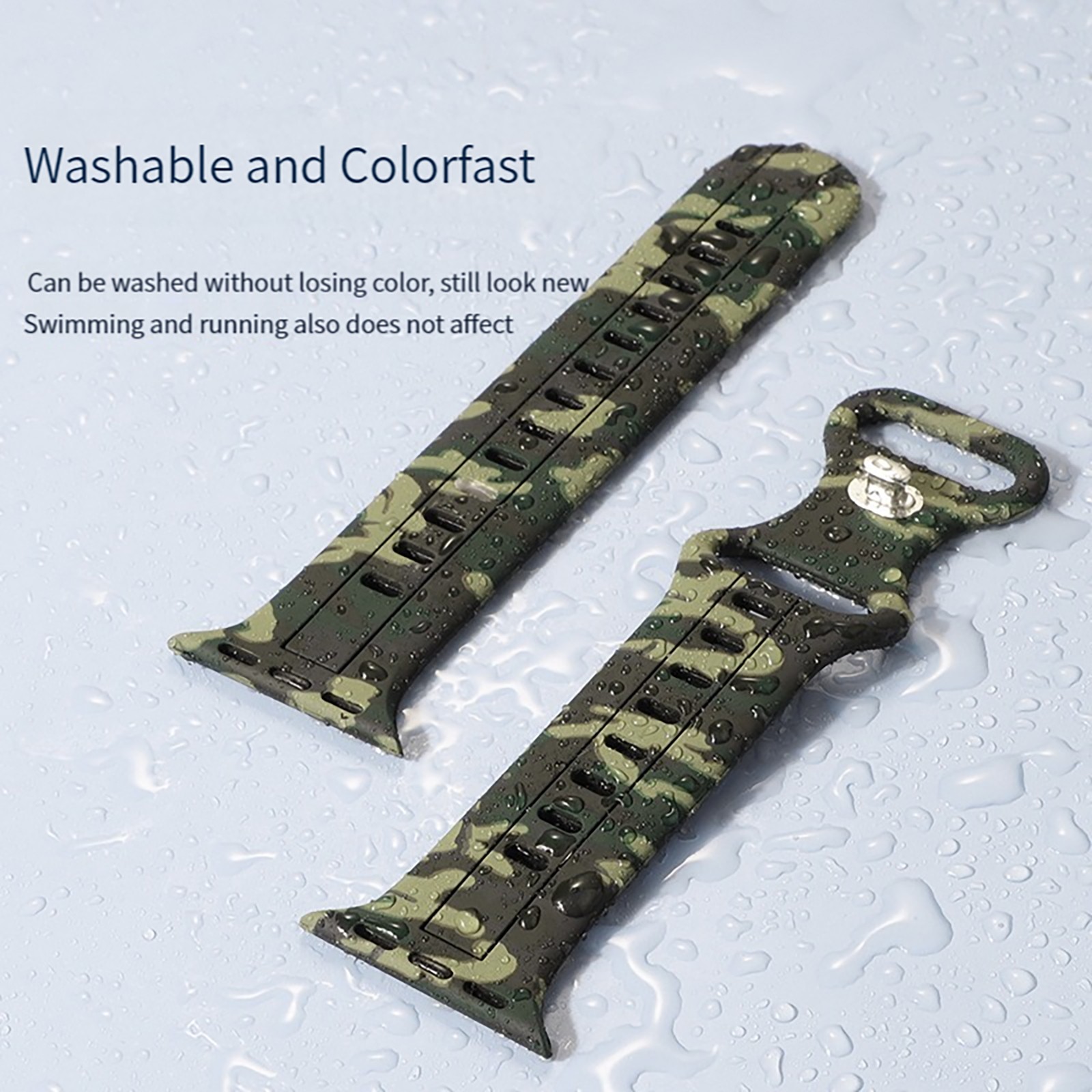 Silicone Camouflage Watch Strap Watch Accessories For iWatch 8/7/6/5/4/3/2/1/SE