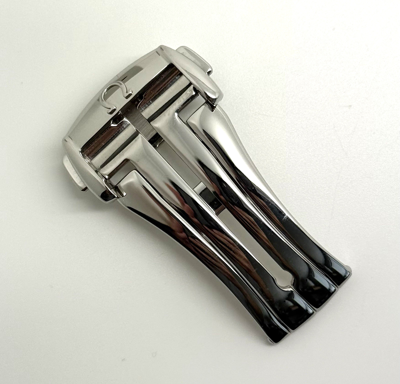 Omega 18mm Polished Stainless Steel Deployment Buckle 94521813 Authentic OEM