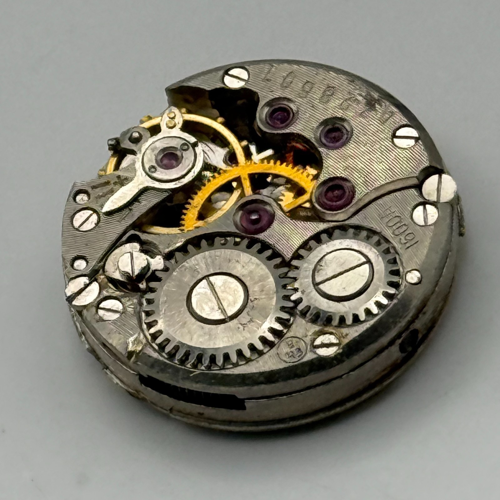 Chaika 1600 Watch Movement Volga Foreign Manual Wind Vintage Parts Repair 16.4mm