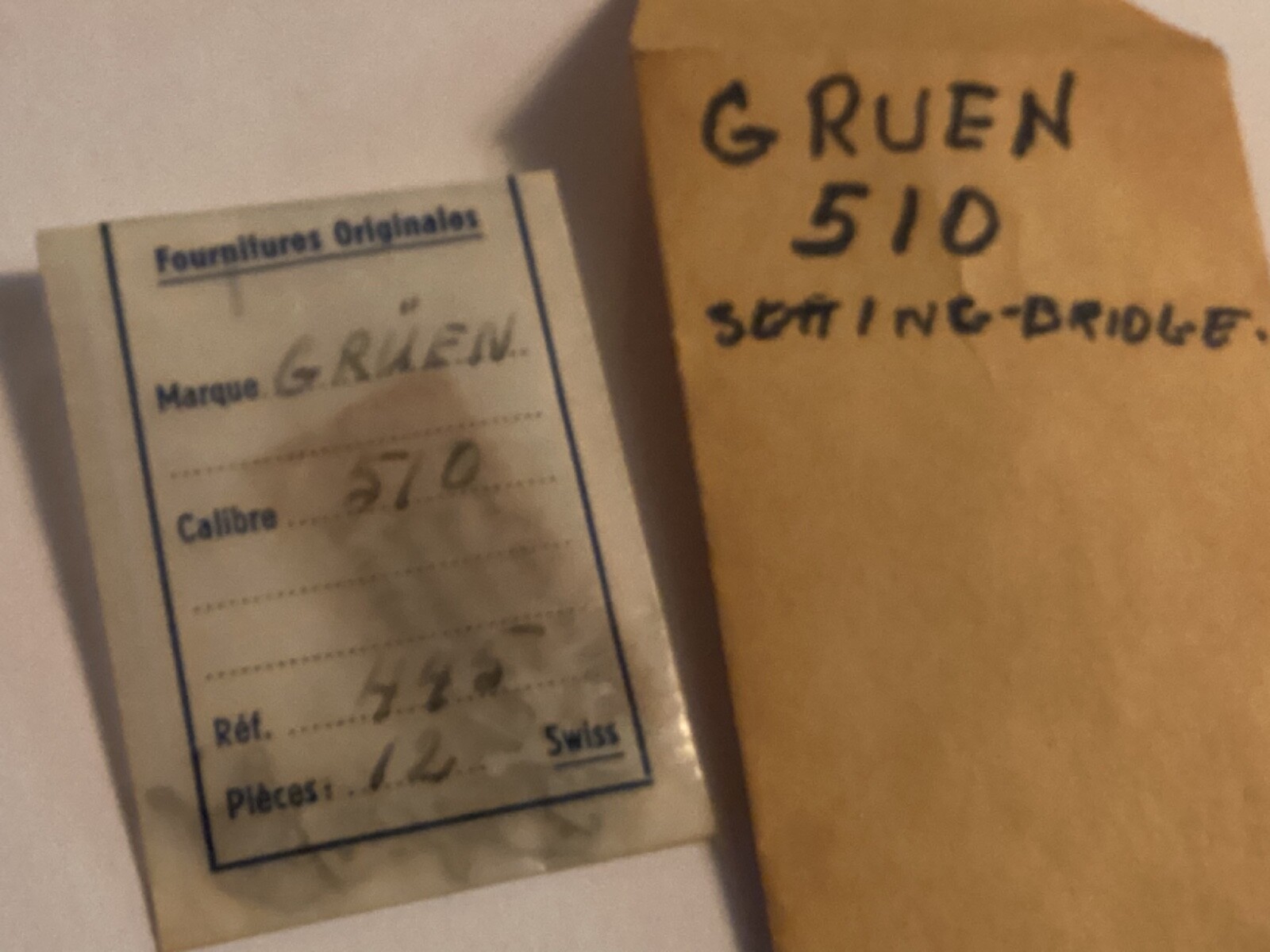 Gruen caliber 510 setting bridge spring part 445 1 per order
