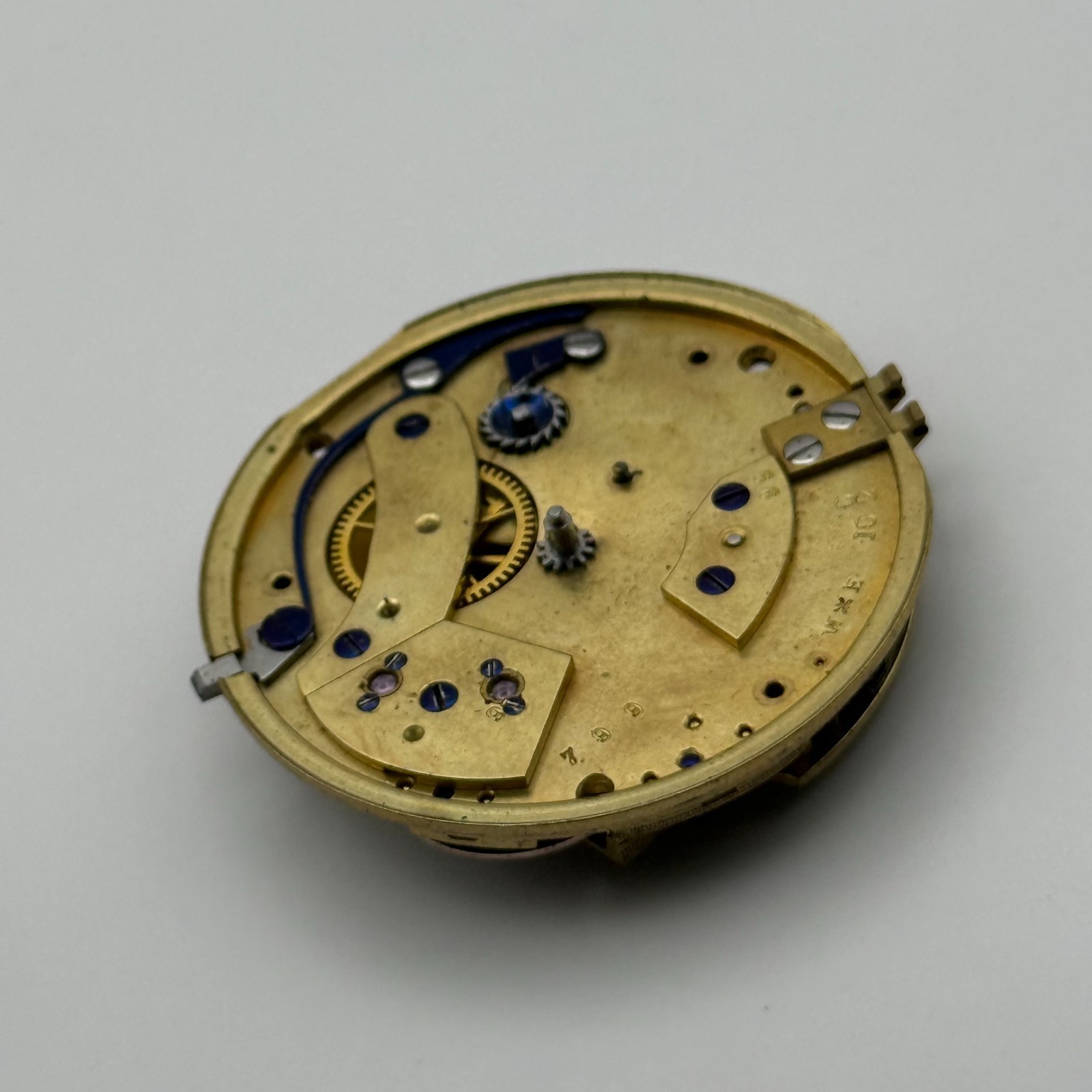 English Lever Pocket Watch Movement – P&W Mitchell Glasgow – Parts / Repair
