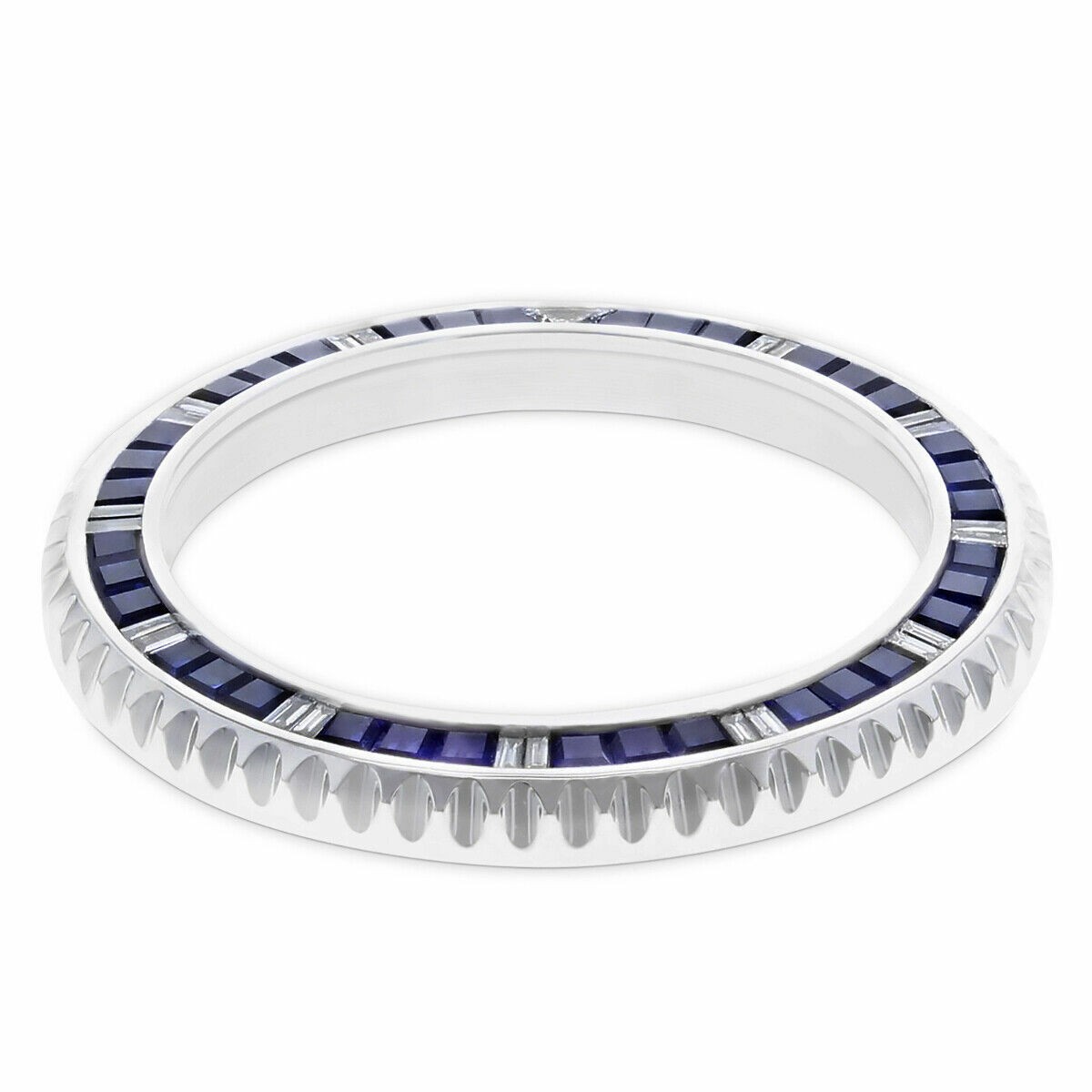 4.50CT SAPPHIRE & NATURAL DIAMOND ALTERNATE ROLEX GMT MASTER 2 16700 16710 16760