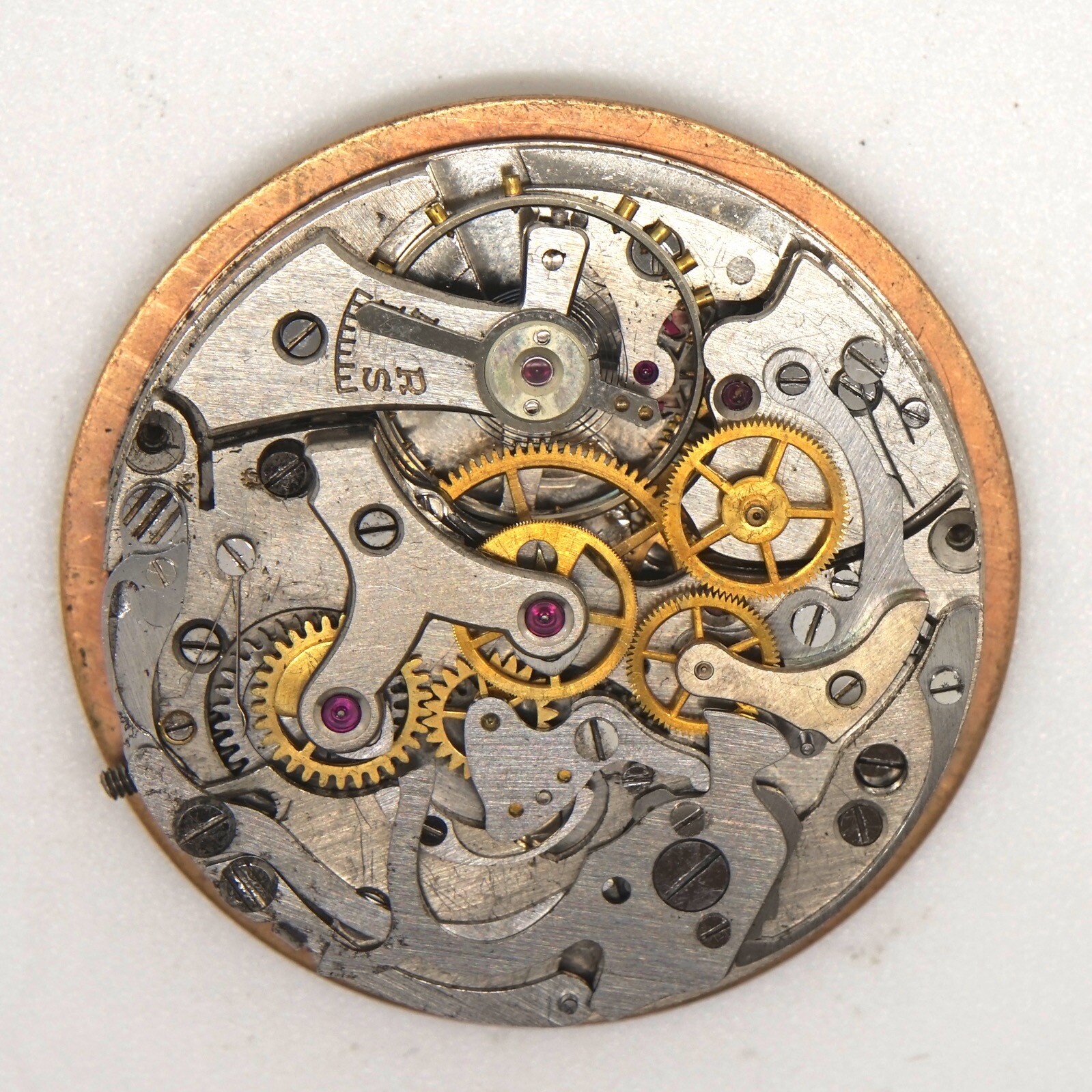 VALJOUX 7730 CHRONOGRAPH MOVEMENT BREITLING SPARES 33.9MM DIAL SIGNED JOLUS W33