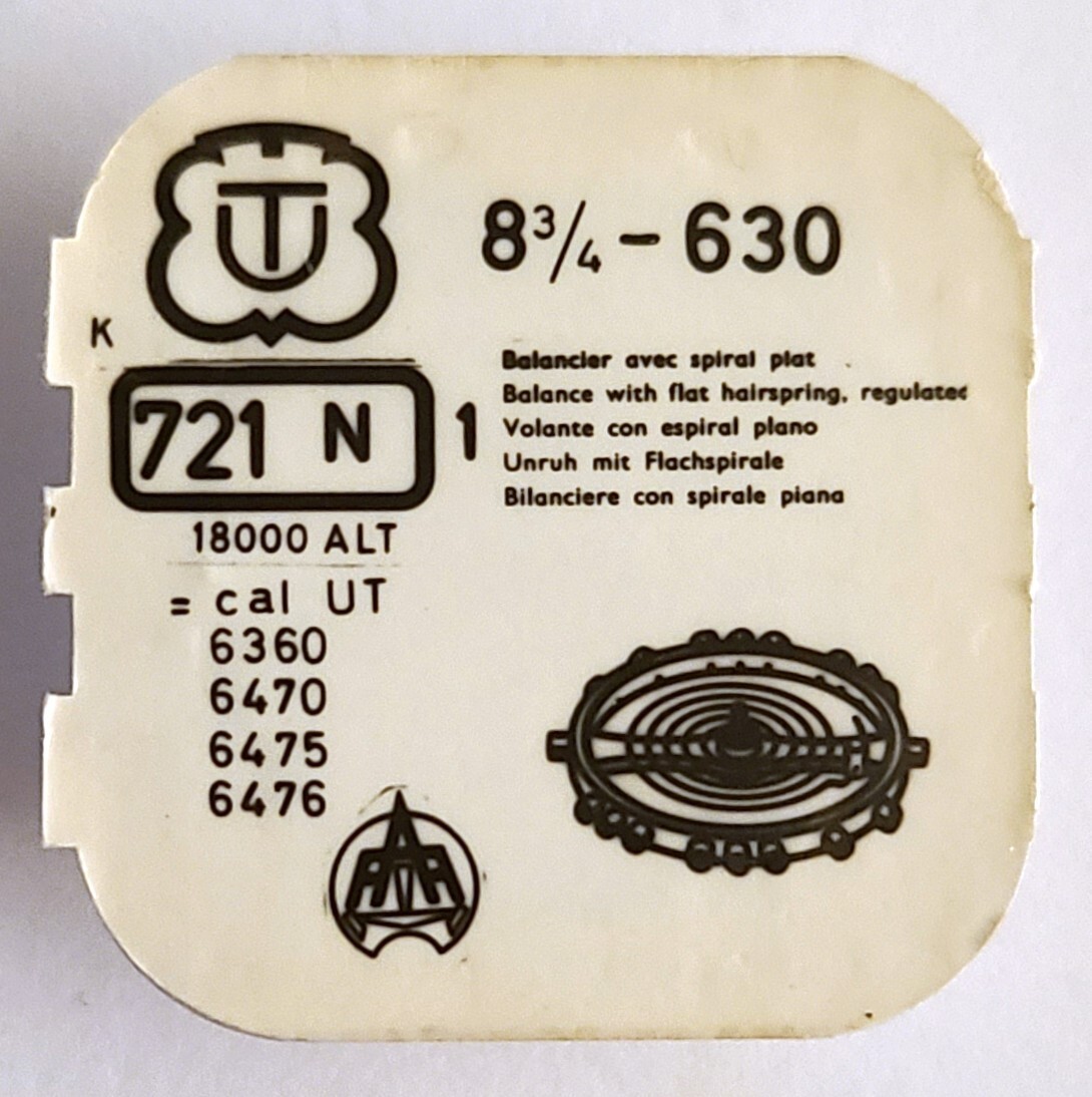 UT Balance Complete 721 N, 8 3/4, Cal. 630 – SEALED NOS