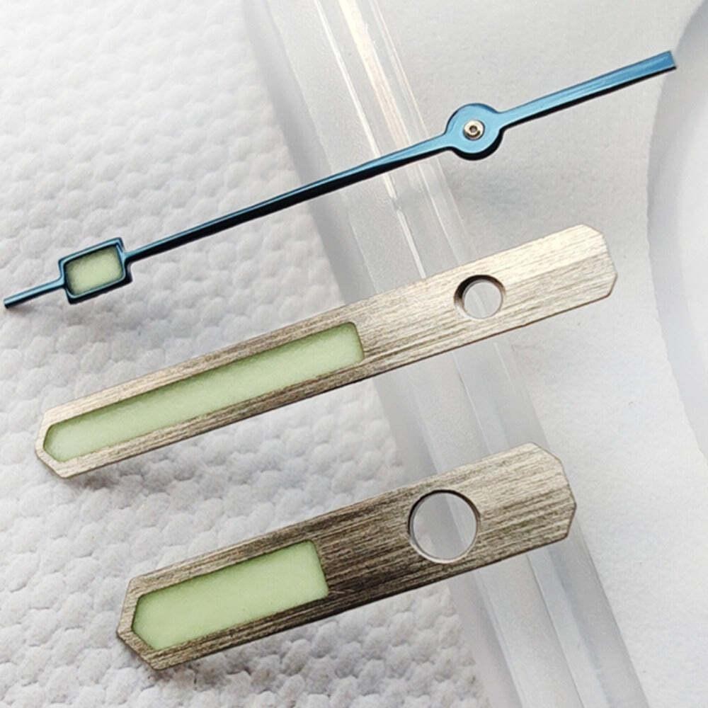 Matte Blue C3 Green Lume Second Hand Watch Hands Set for SPB143J1 NH35 NH36