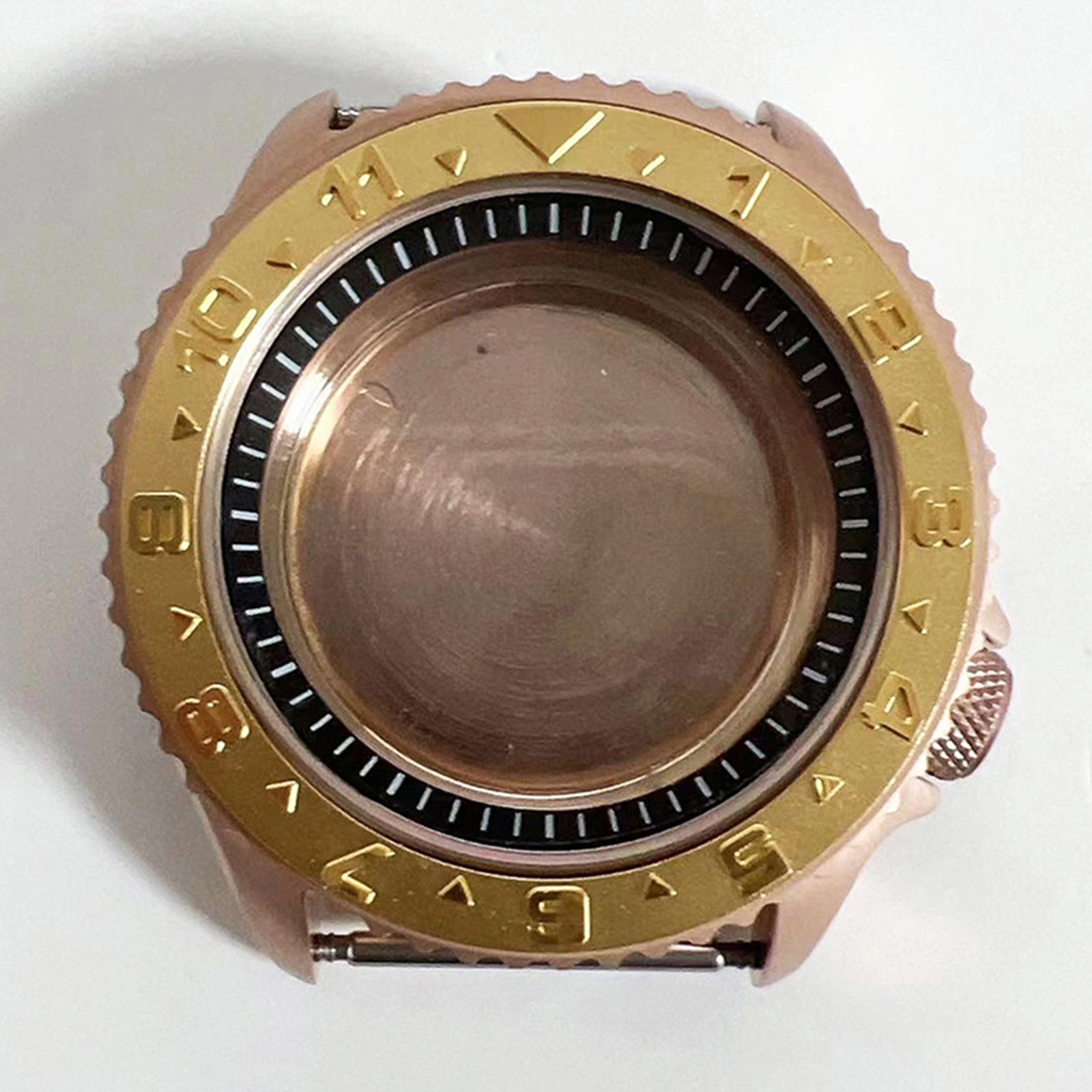 41.5mm Stainless Steel Rose Gold Watch Case For NH35/NH36/4R Movement