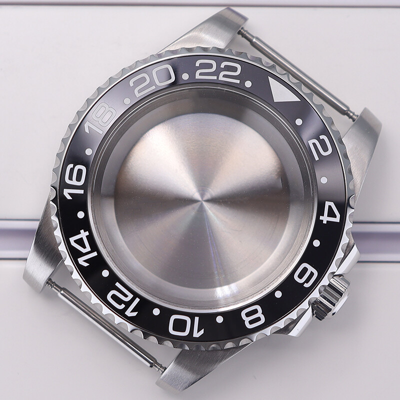 SUB brushed GMT watch case part 40mm stainless steel For Seiko NH35 36 2824 8215