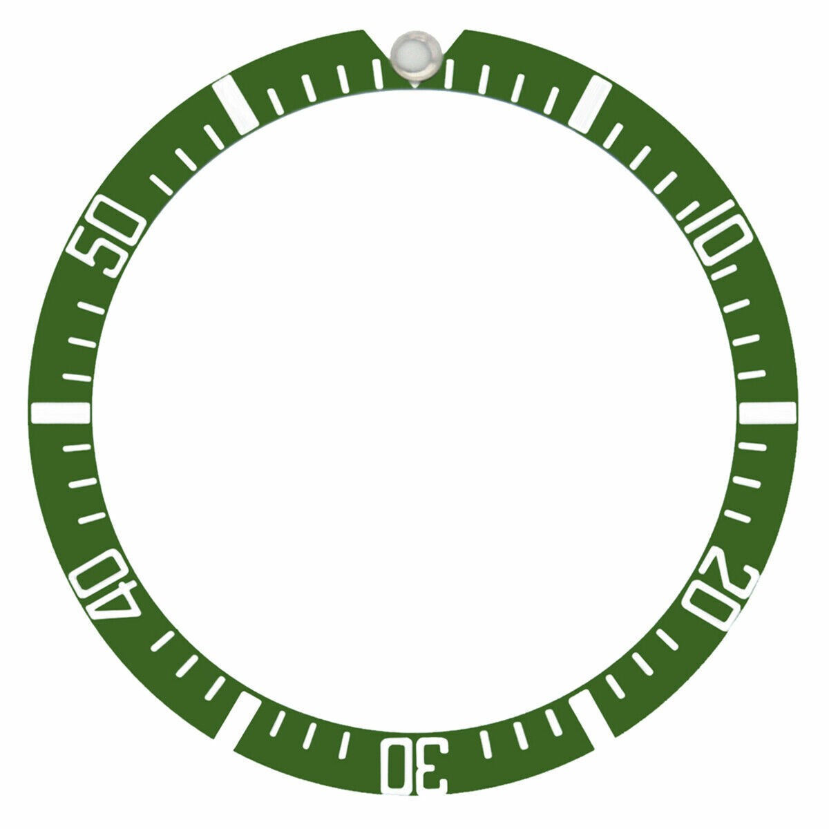 36.60mm x 30.30mm Green Aluminum Replacement Bezel Insert For Rolex