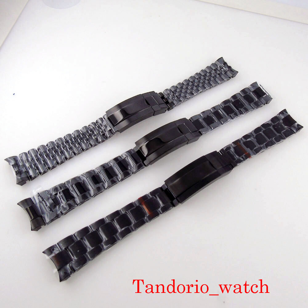 20mm Black PVD Stainless Steel Watch Jubilee Strap Fit 40mm Submariner men watch
