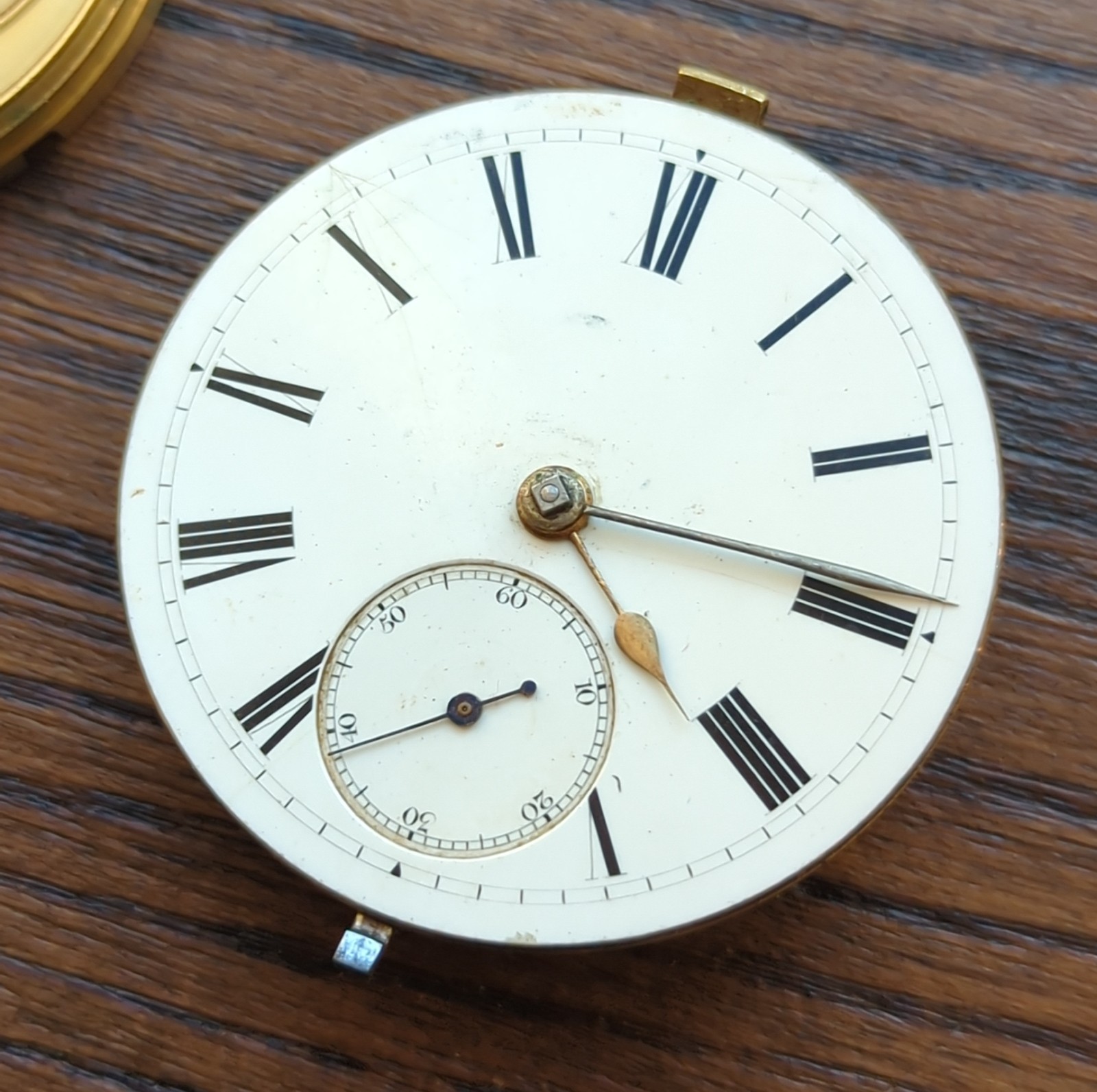 R. Wright & Co Coventry Fusee Pocket Watch Movement Ticking but Stops (BT61)