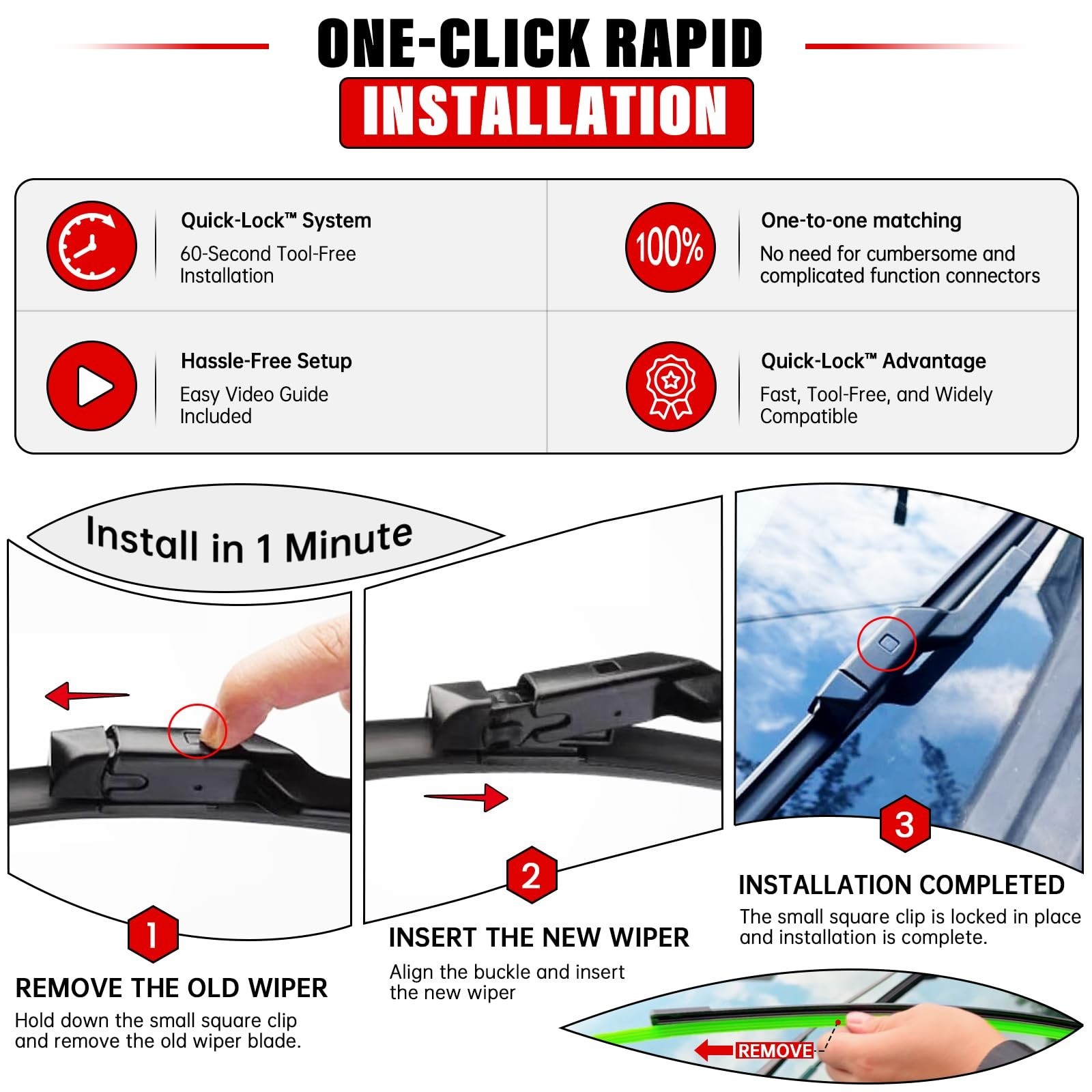 Windshield Wiper Blades Replacement for Mazda CX-5 CX-9 2017 2018 2019 2020 2…