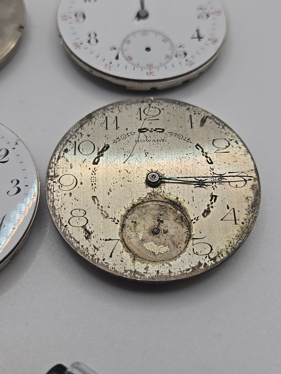 Lot Of 4 Antique E Howard Pocket Watch Movements 12s For Repairs