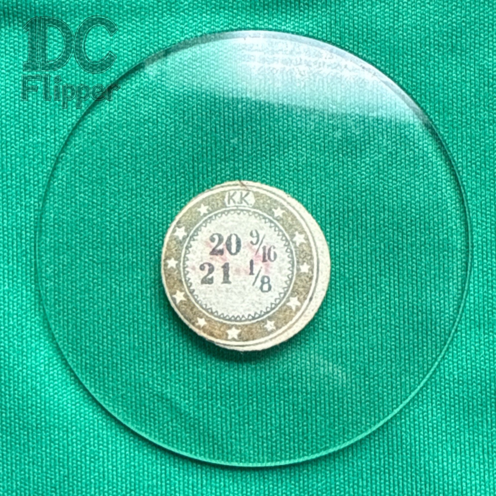 Ligne 20 9/16 Pocket Watch Crystal Concave Thick: 1.6mm C20-3 NOS Read!