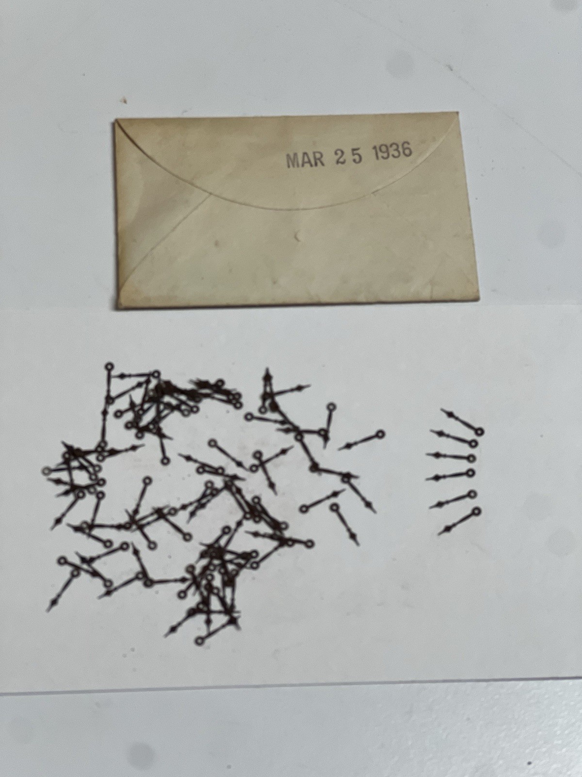 Antique Minute Watch Hands 3/25/36 Grade P46 423 Number 3 New Old Stock Parts