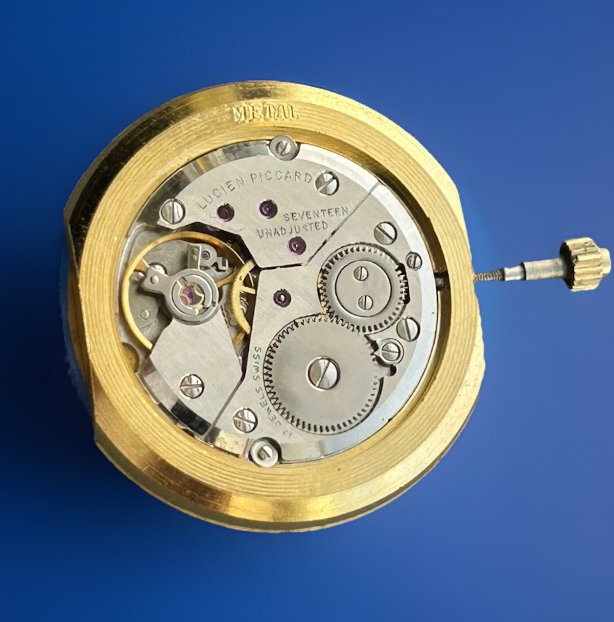 Lucien Piccard 17Jeweles Manual Wind Swiss Watch Movement Cal. P7001 Working