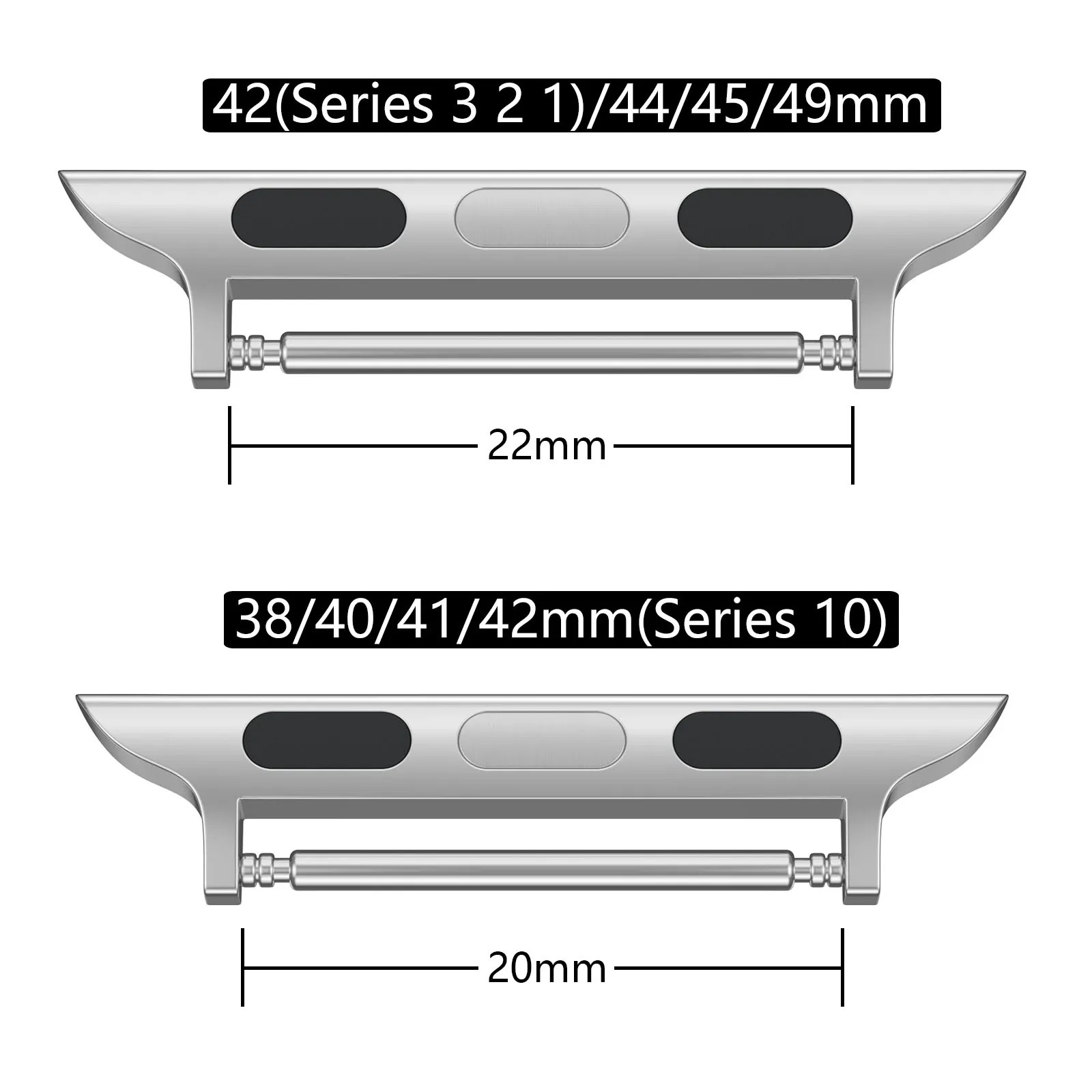 Watch Band Connector Adapter Compatible Apple Watch 49-38mm iWatch SE 1-10