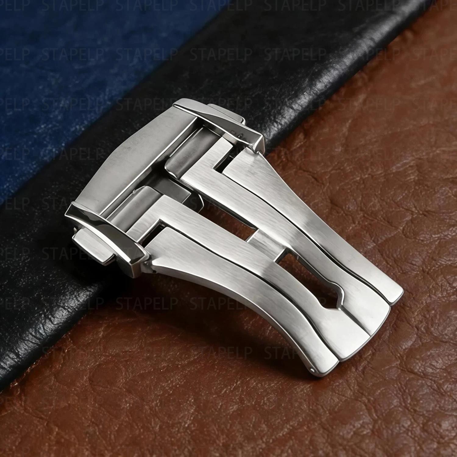 Metal Folding Buckle 18 20 22mm Stainless Steel Brushed Clasp for Omega Watch