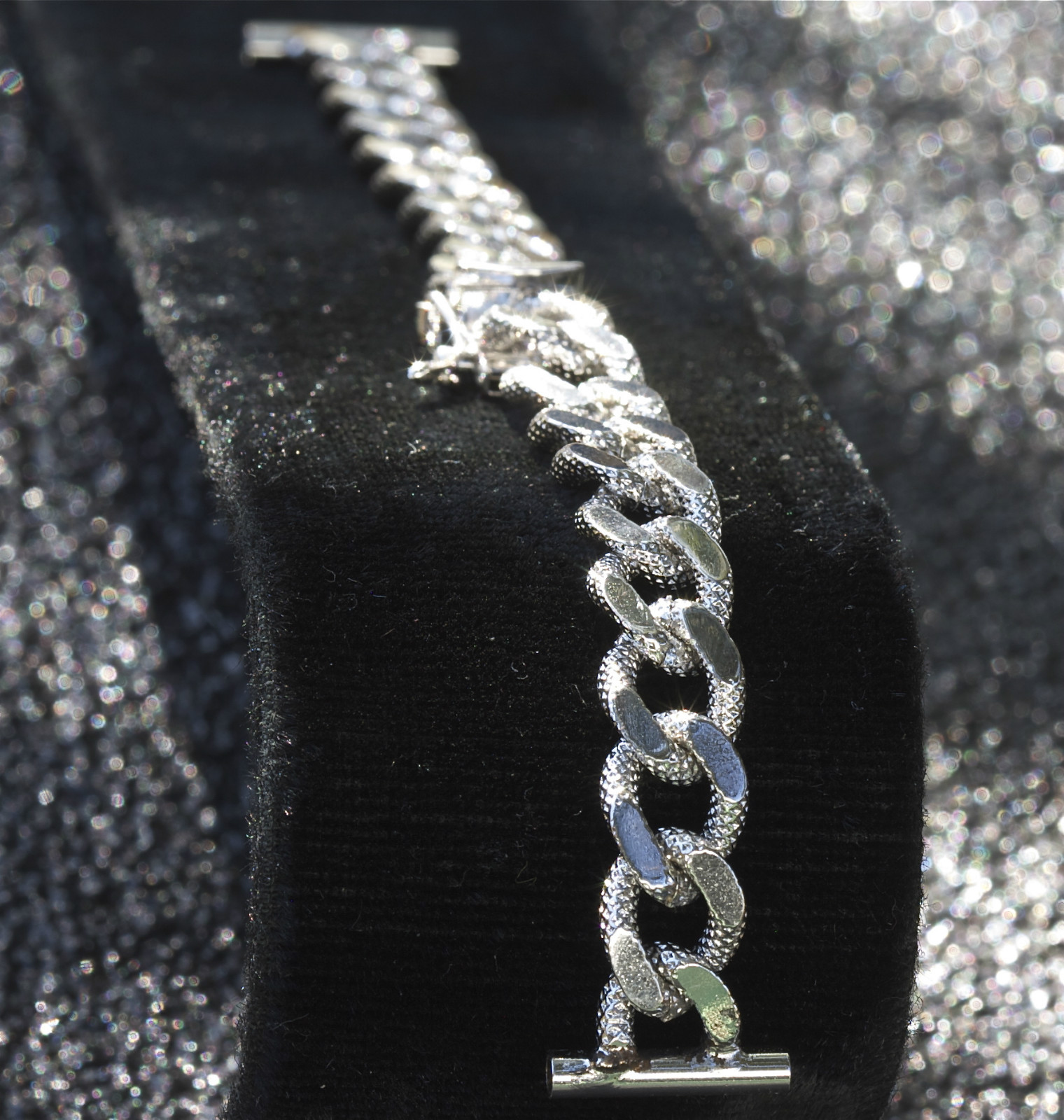 Rare 1960s ladies silver color ID bracelet vintage watch band JB Champion USA