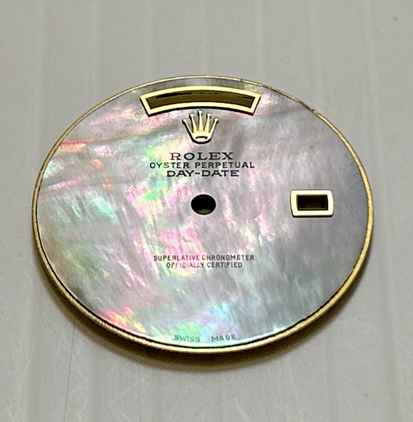 Rolex GRAY MOTHER OF PEARL DAY DATE Non-Numeric Aftermarket Watch Dial 18038