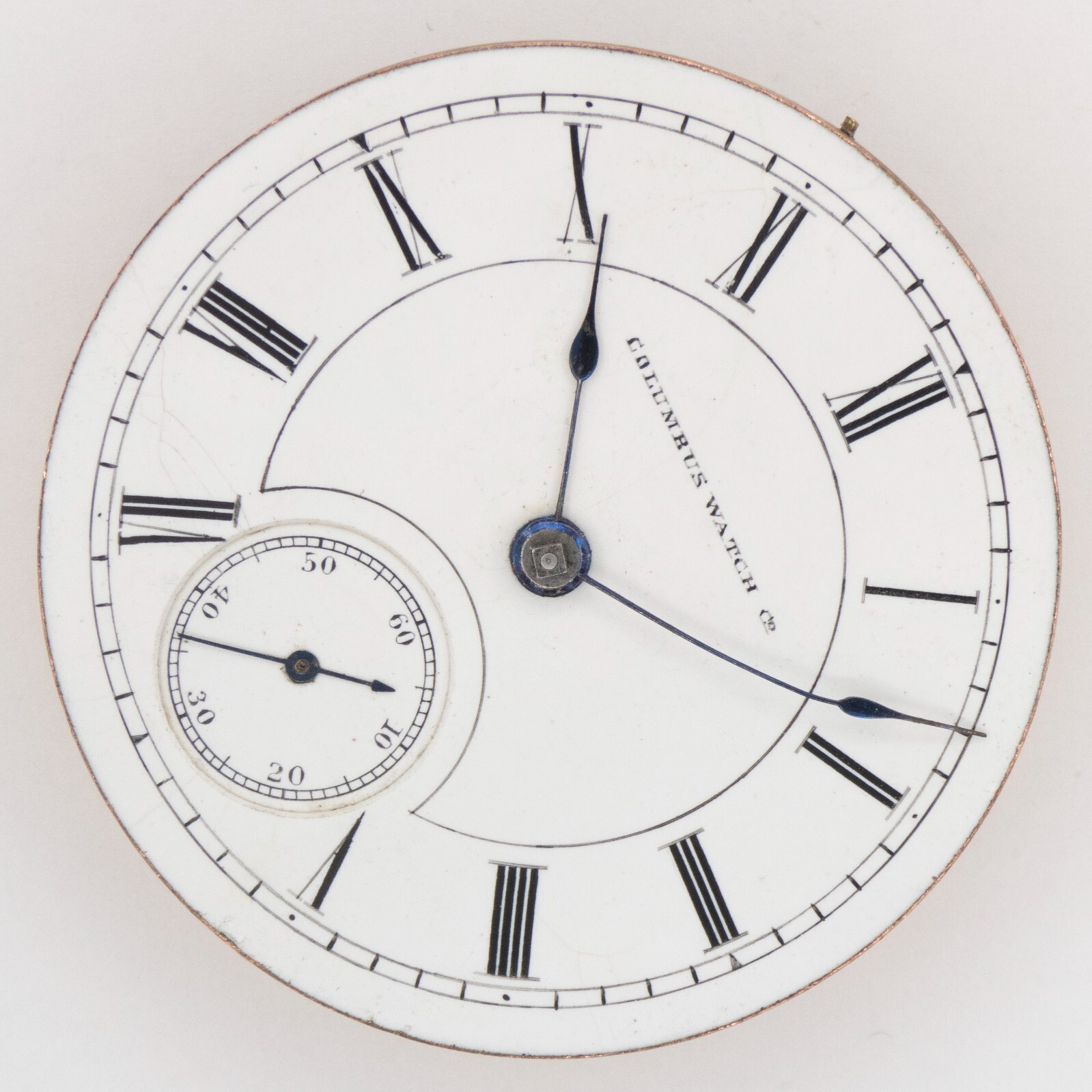 Columbus Model 3 18-Size 15-Jewel Key Wind Antique Pocket Watch Movement