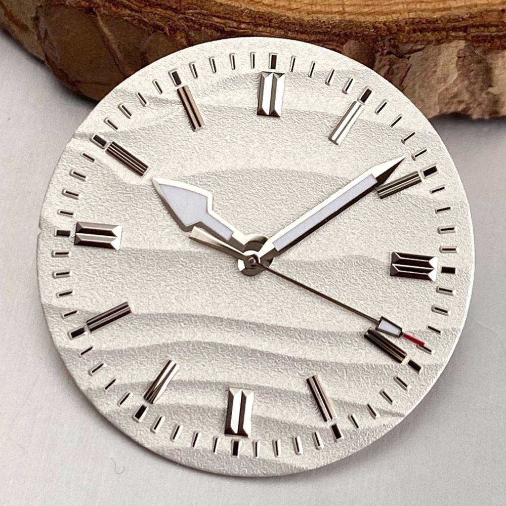 29mm Ripple Blue White Brown Watch Dial Face Fit NH35 NH36 ETA2824 Miyota8215