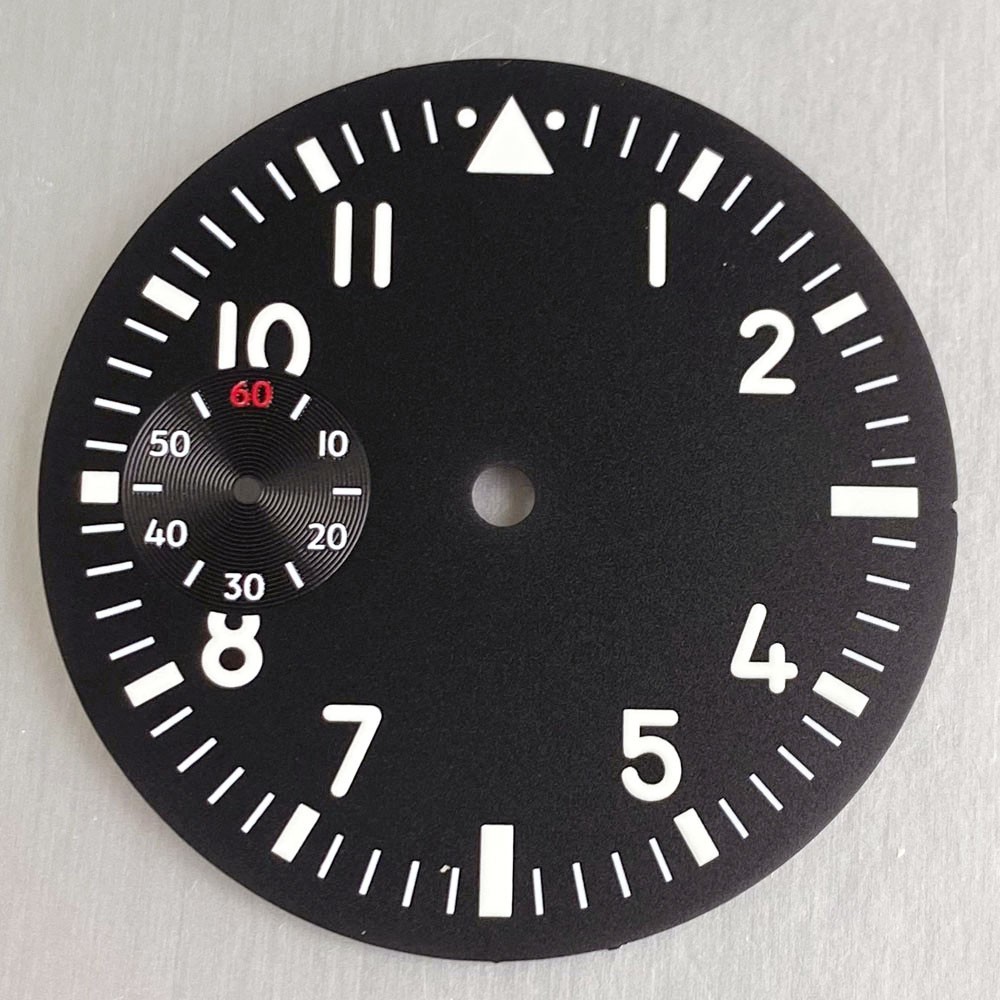 Fit ETA6497 ST3600 37mm Pilot Style Retro Hand-winding Watch Dial Sterile Face
