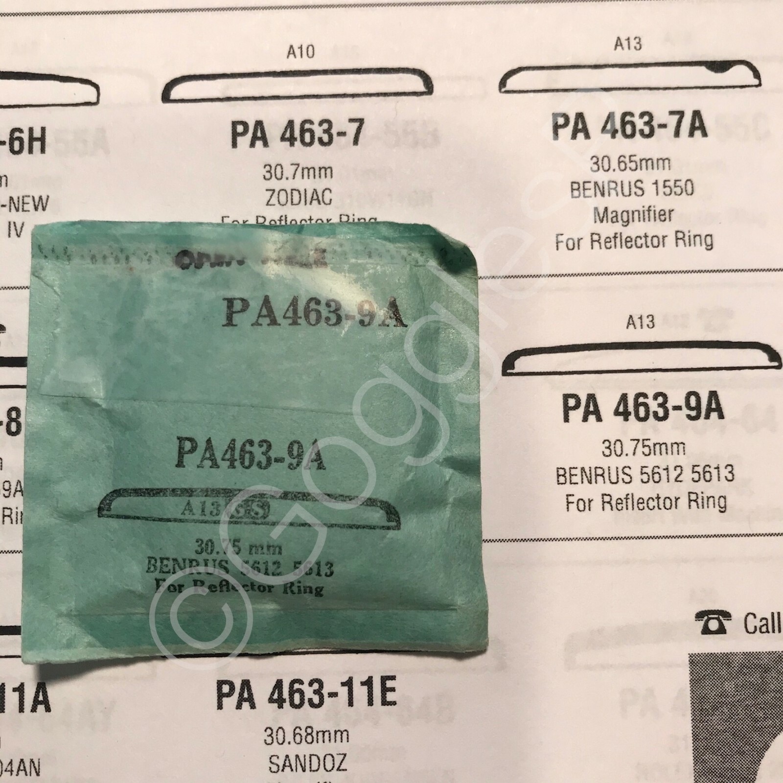 GS Round Replacement Crystals (PA Series) for Benrus Watches – NOS
