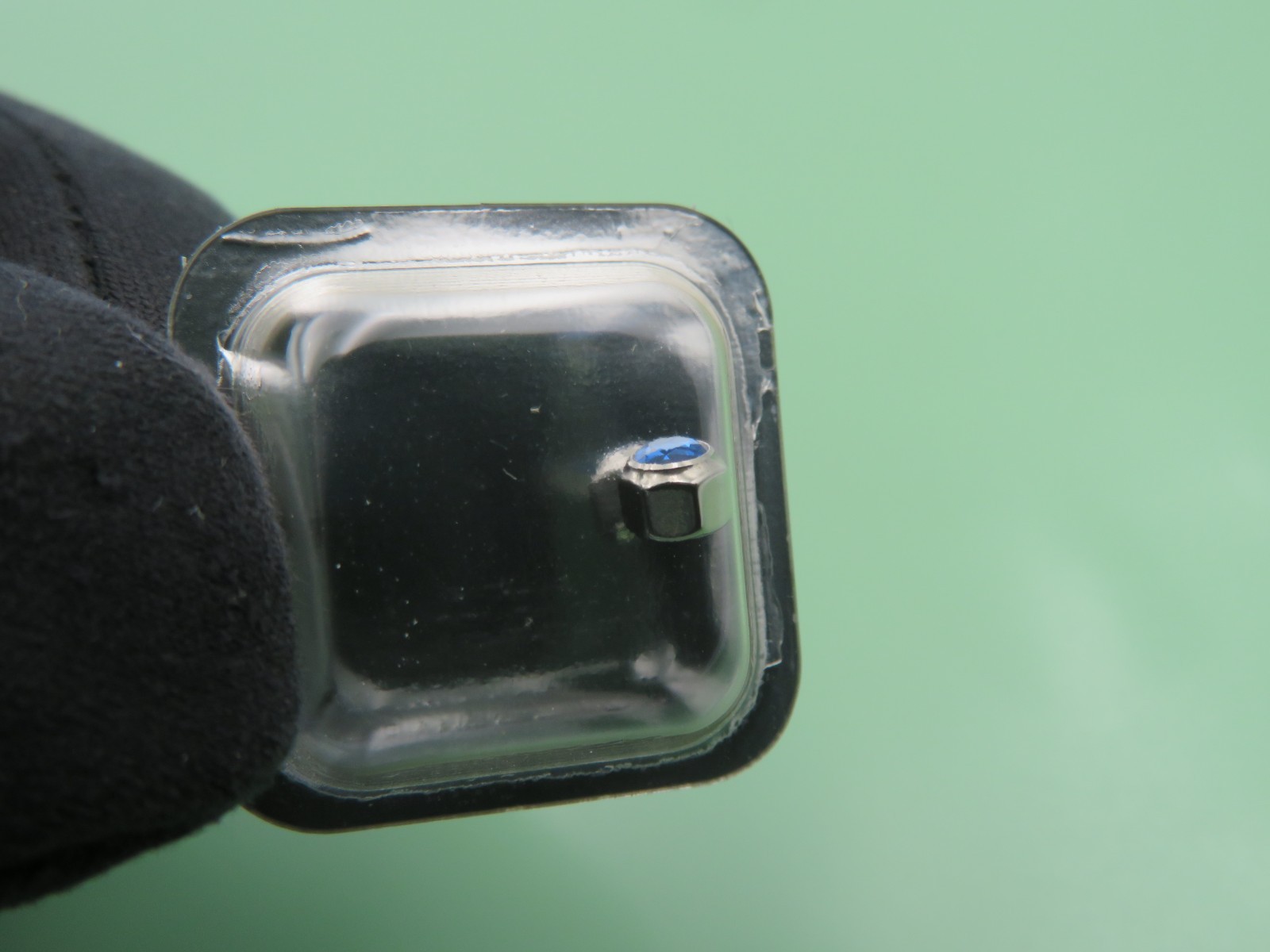 Cartier Santos PM Steel Crown Blue Cabochon 622 00068 VC070187 NOS Genuine Part
