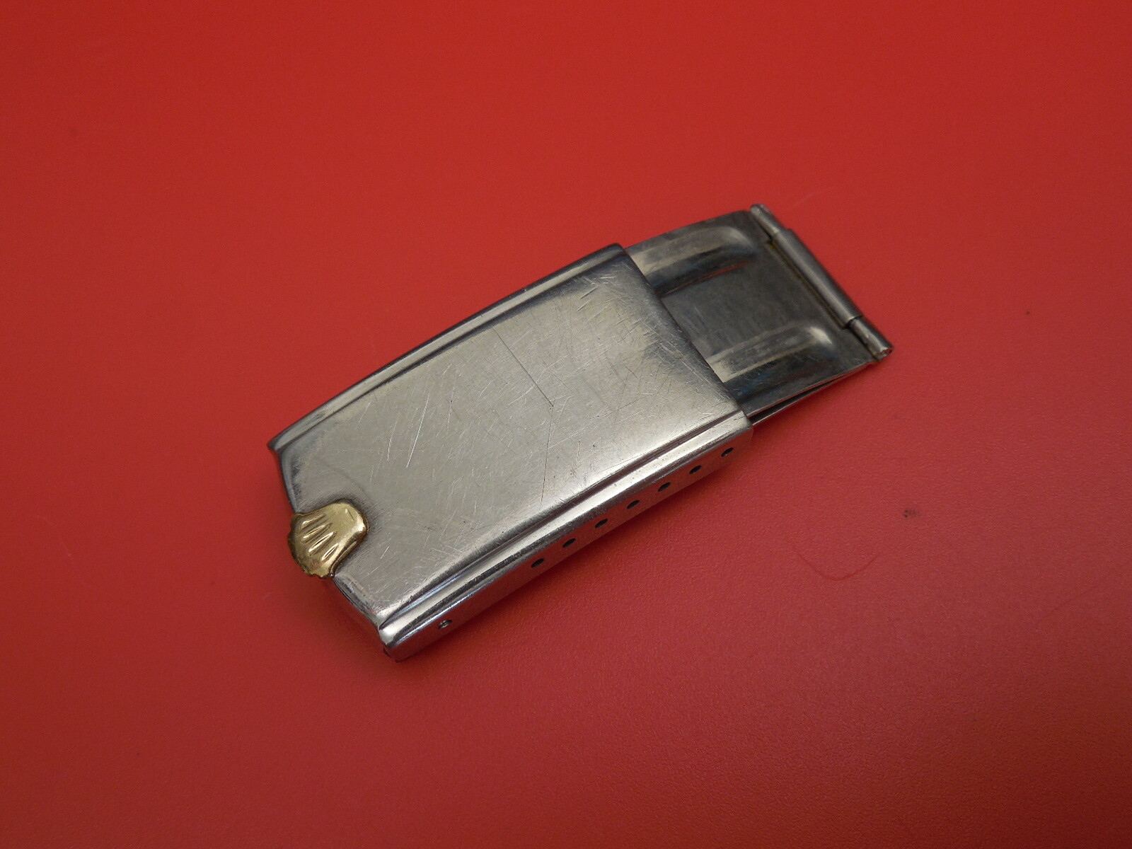 ANTIQUE ROLEX 14K / STEEL DEPLOYMENT CLASP BUCKLE FOR JUBILEE BAND BRACELET 60’S