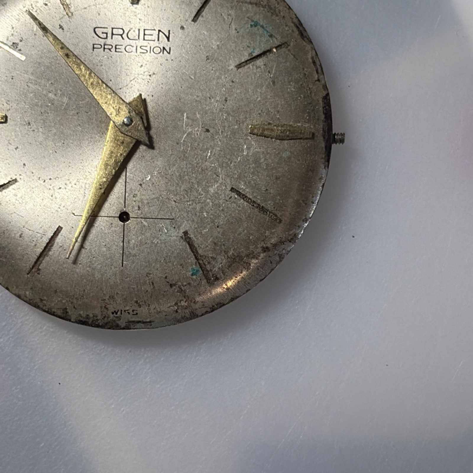 Vintage Gruen Precision 17J Swiss 510 Wrist Watch Movement Parts/Repair AS IS