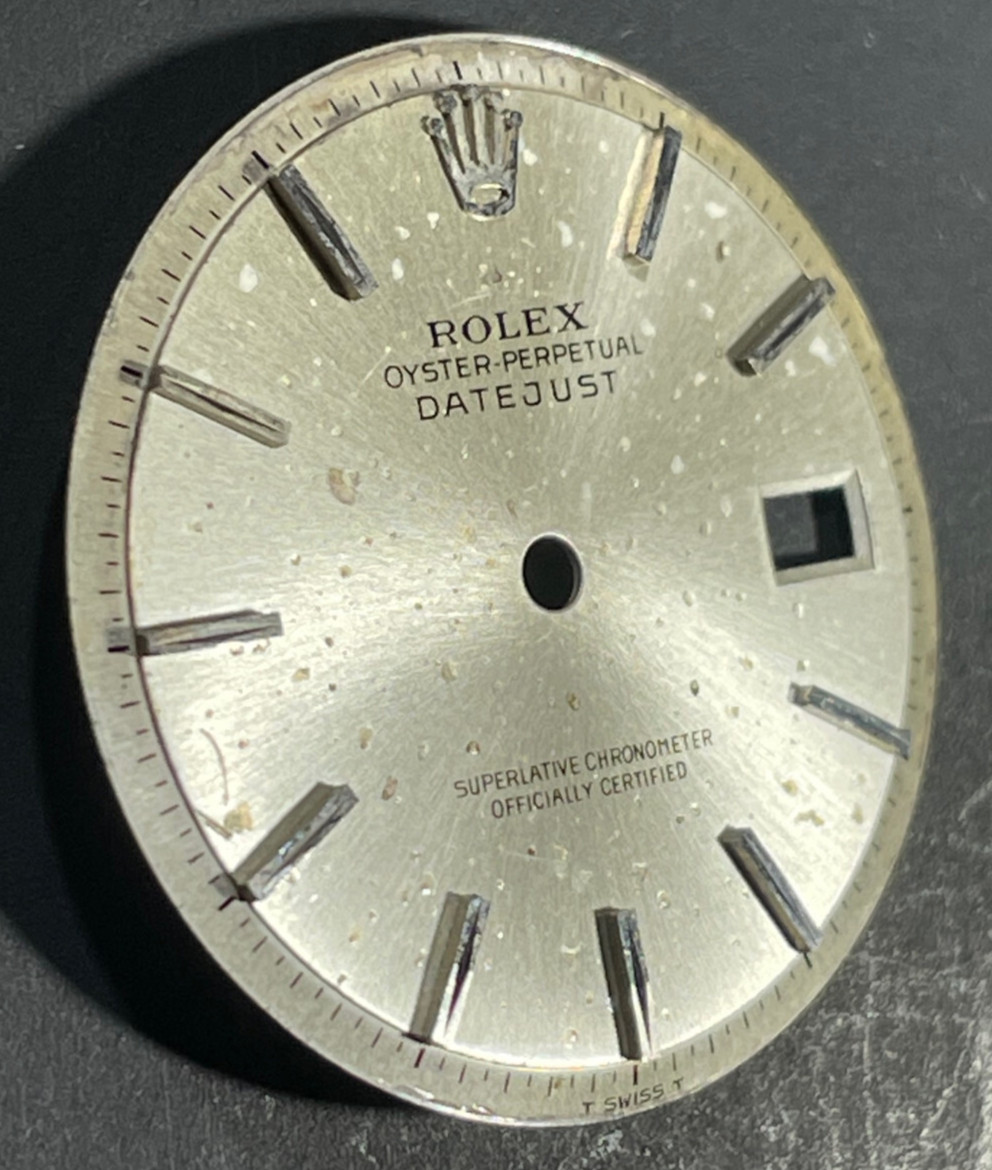 Vintage Rolex Oyster Perpertual Datejust Watch Dial For 36mm Case 1601 1603 1600