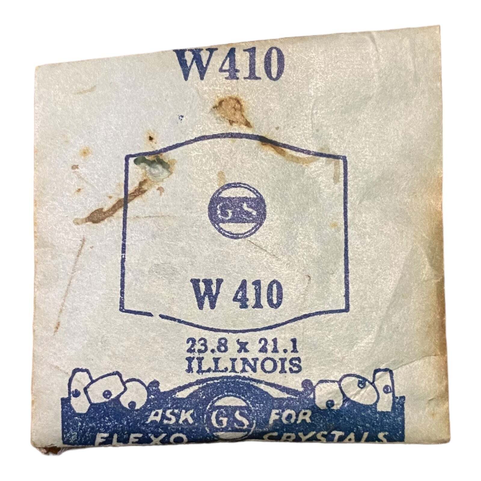 Germanow-Simon Mach (GS) W410 Watch Crystal 23.8×21.1 NOS Part Flexo Illinois